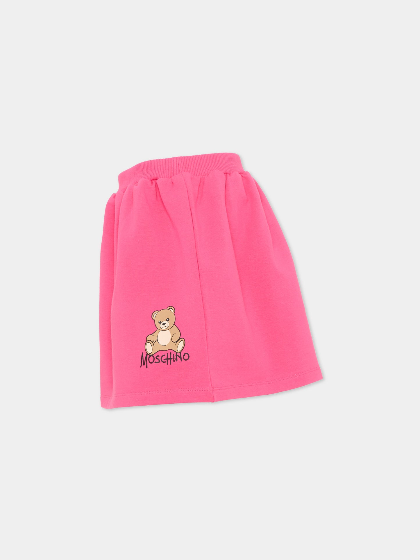 Gonna fucsia per bambina con Teddy Bear,Moschino Kids,HAJ03X LDA18 51450