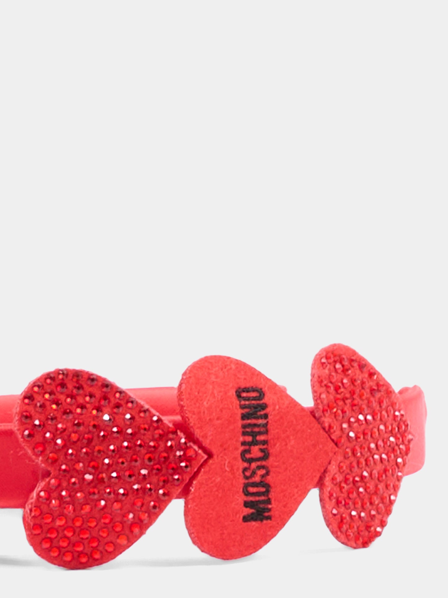 Cerchietto rosso per bambina con cuori,Moschino Kids,HDX01P LRA12 50109