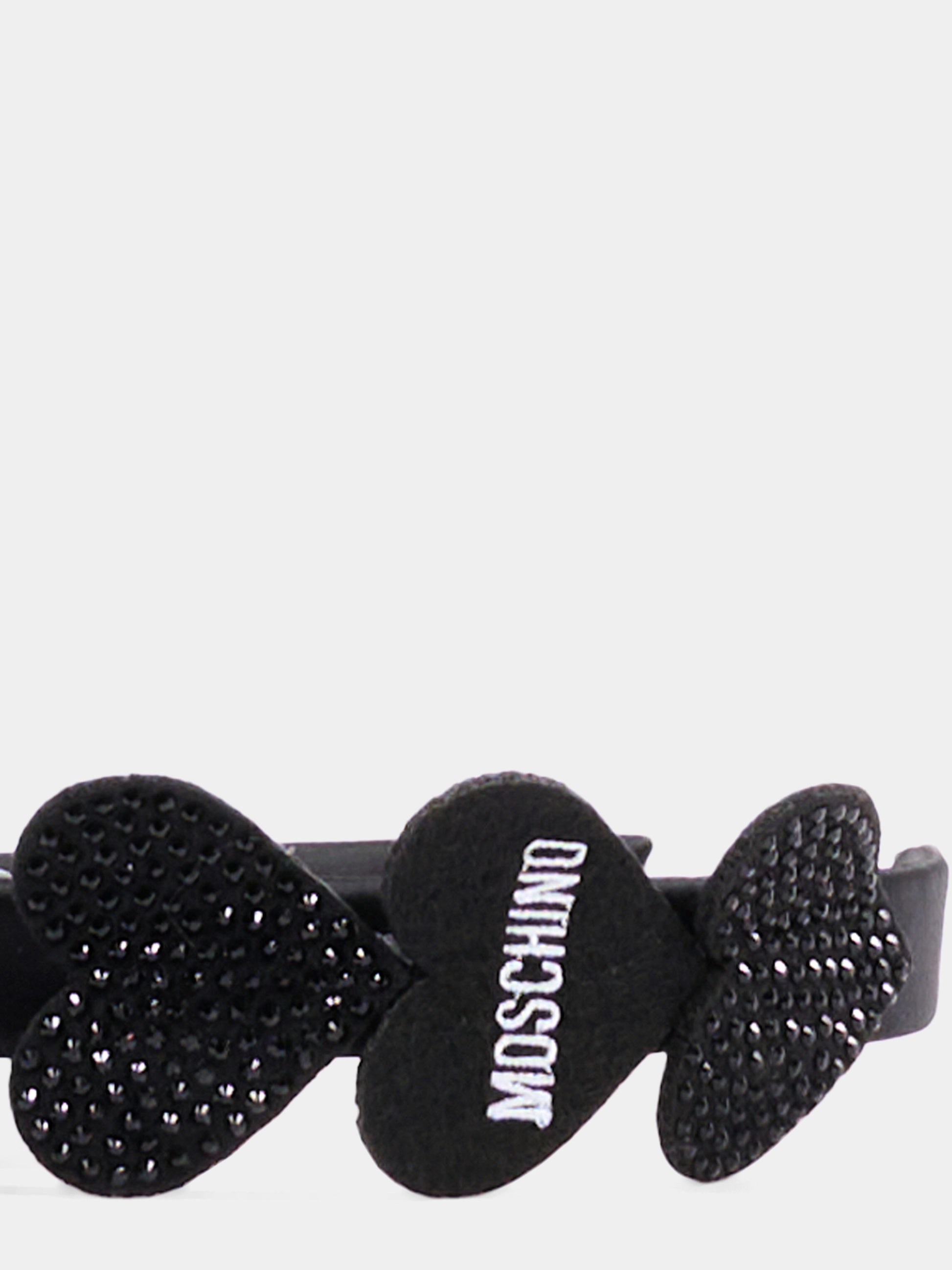 Cerchietto nero per bambina con cuori,Moschino Kids,HDX01P LRA12 60100