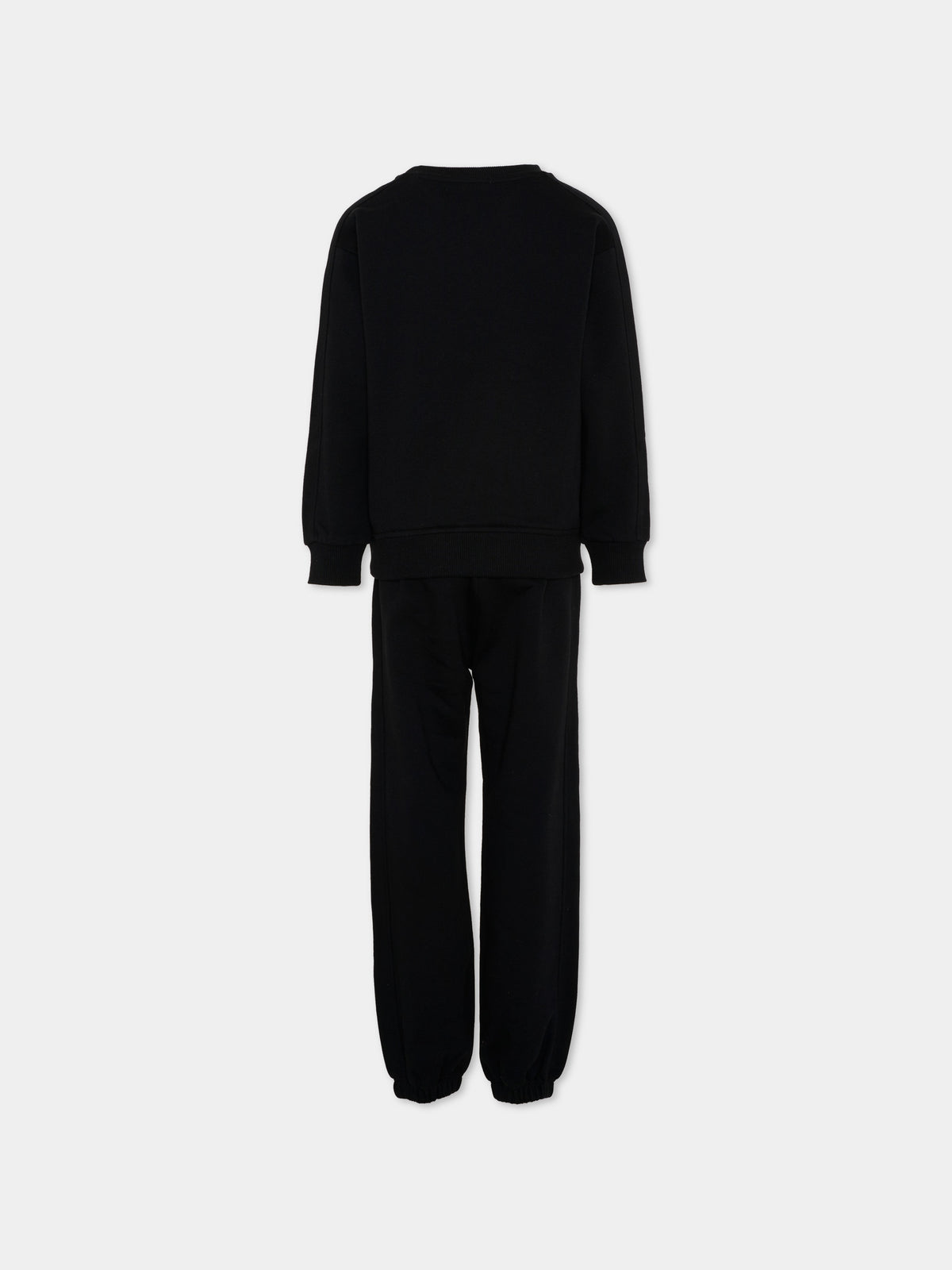 Completo sportivo lungo nero con teddy bear,Moschino Kids,HUK04N LCA83 60100