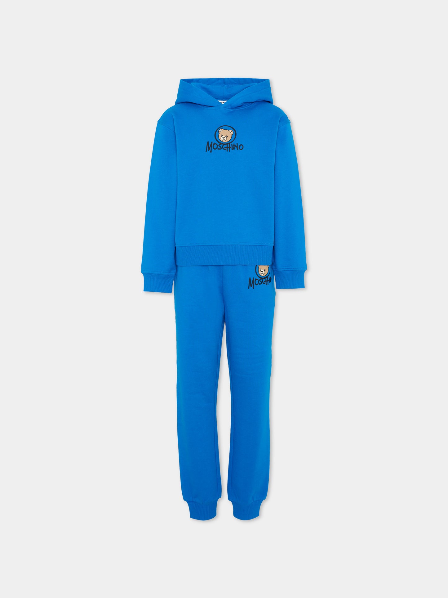 Completo sportivo blu per bambino con Teddy Bear,Moschino Kids,HUK04R LCA83 40157
