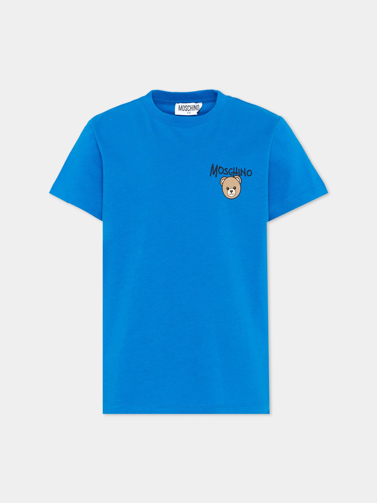 T-Shirt azzurro per bambino con Teddy Bear,Moschino Kids,HUM05V LAA34 40157