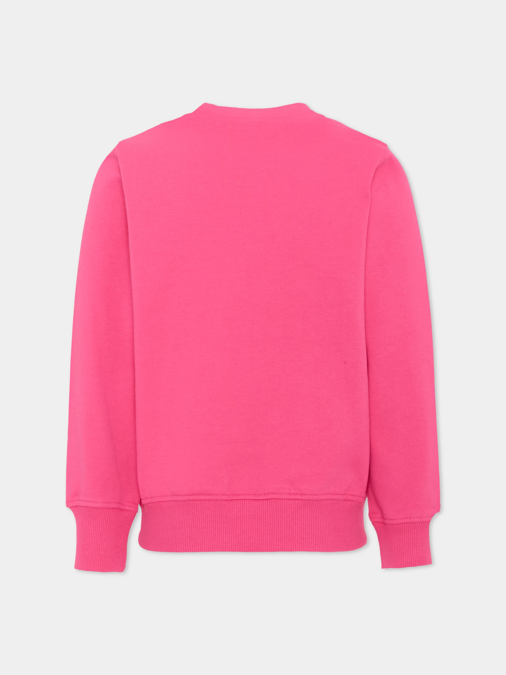 Felpa fucsia per bambina con Teddy Bear,Moschino Kids,HXF08V LCA83 51450