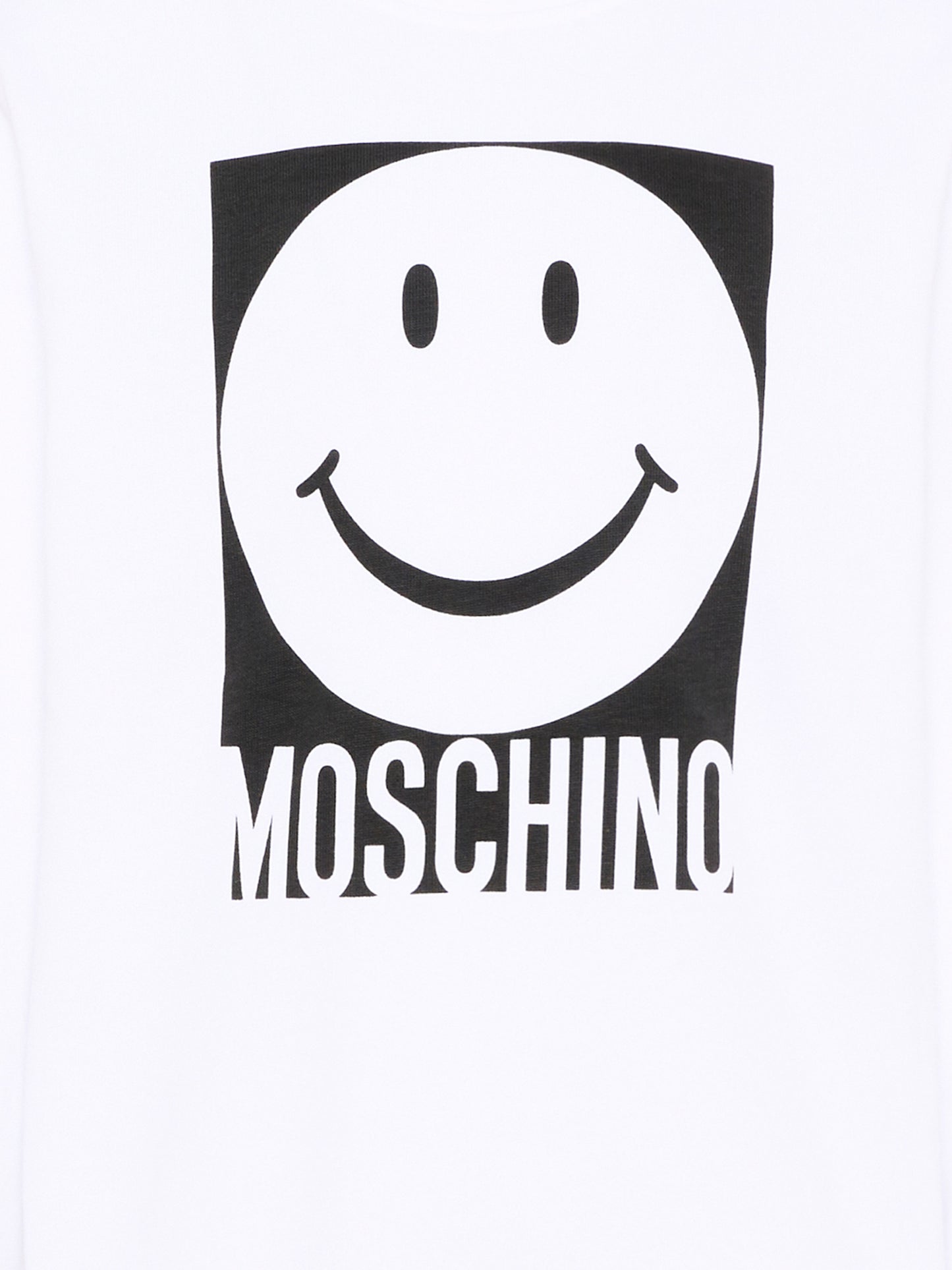 Felpa bianca per bambini con logo,Moschino Kids,HSF08V LCA14 10101
