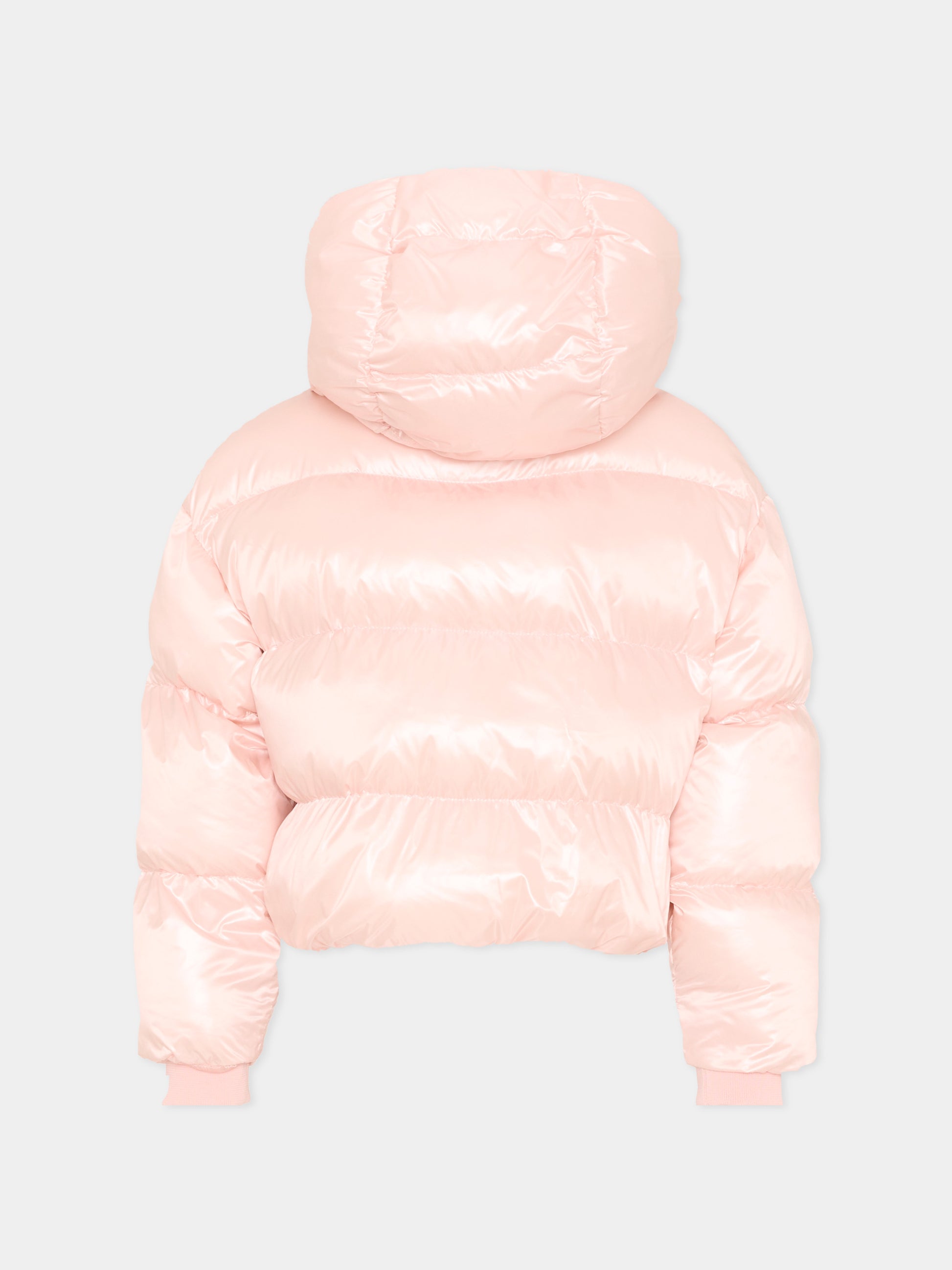 Piumino rosa per bambina con Teddy Bear,Moschino Kids,HDS053 L3AB4 50209