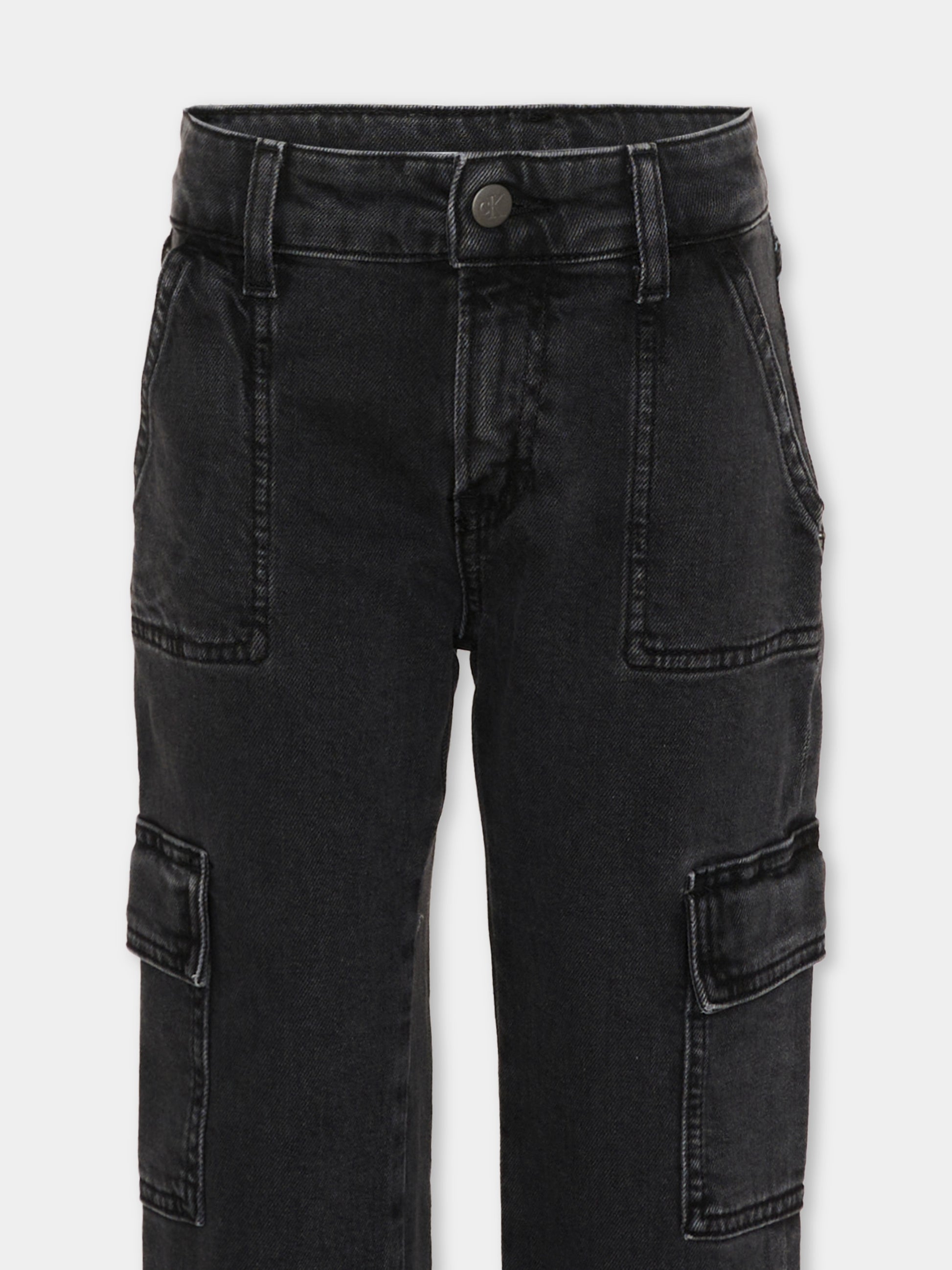 Pantaloni grigi per bambino cargo,Calvin Klein Kids,IB0IB02520 1BY