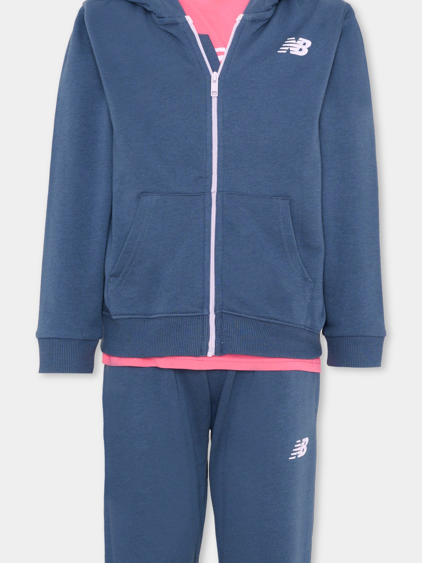Completo blu per bambina con logo,New Balance,LAKG0068I VTI