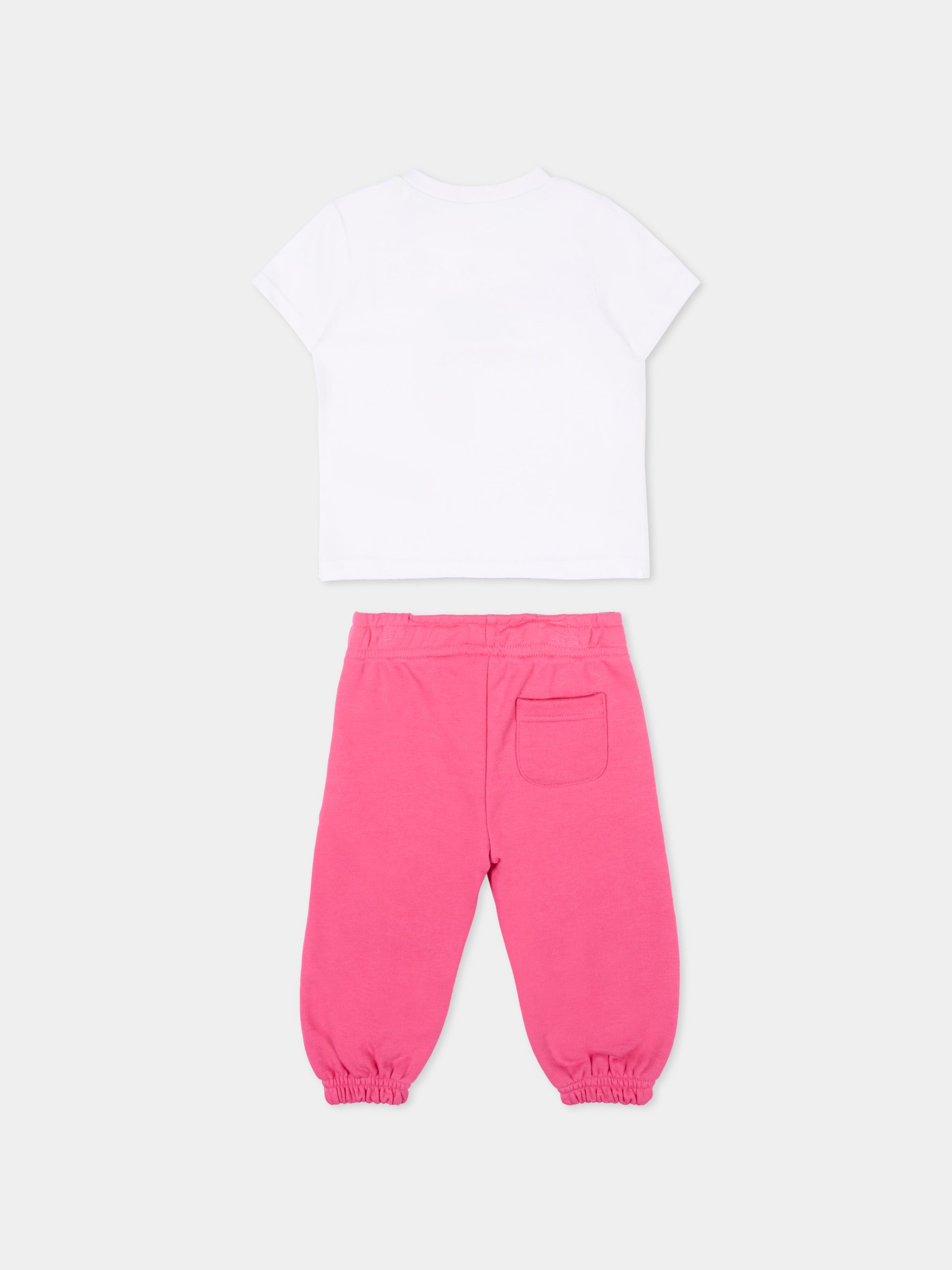 Completo sportivo rosa per neonata logo,New Balance,LAKG0249I BWE