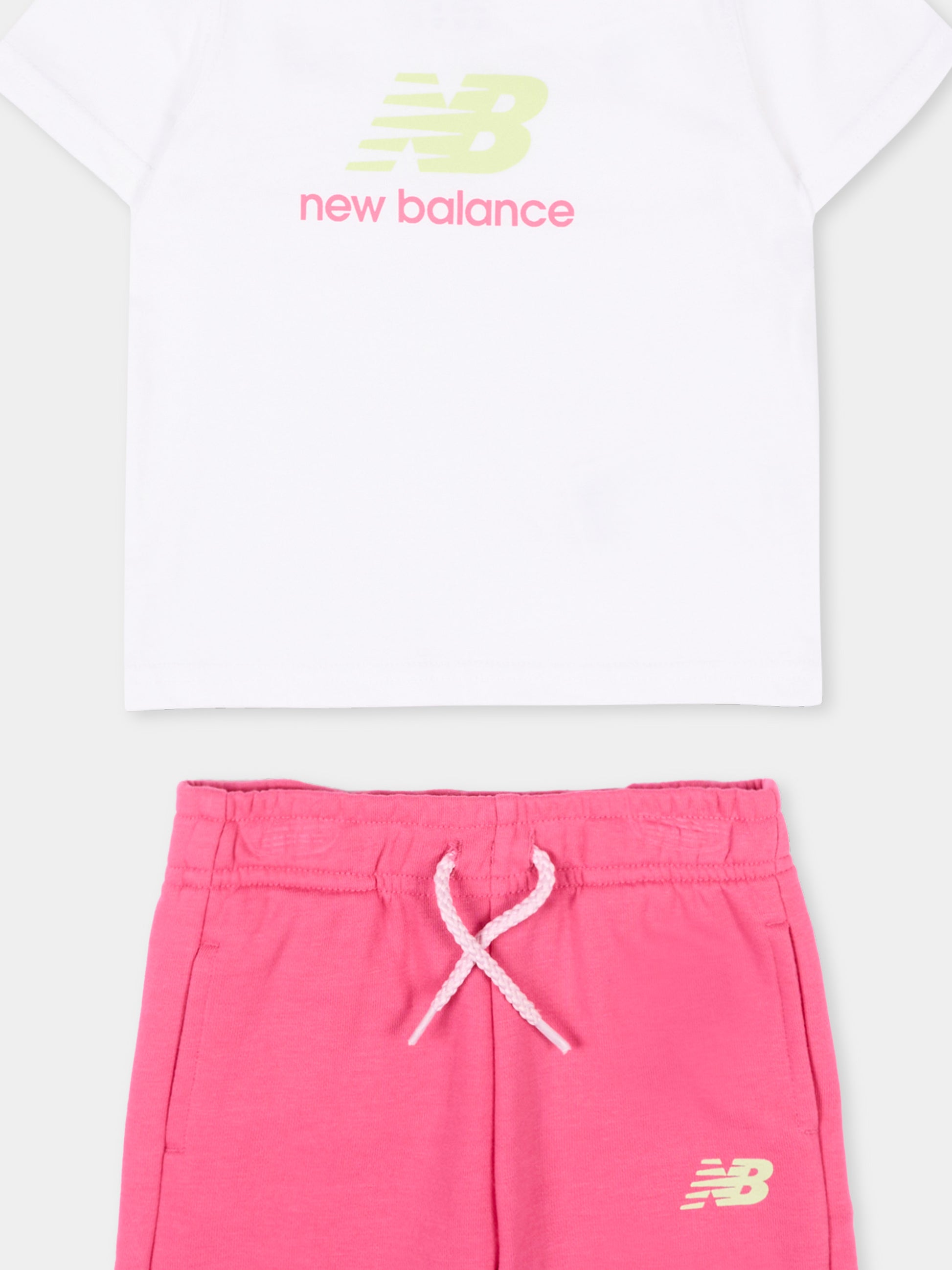 Completo sportivo rosa per neonata logo,New Balance,LAKG0249I BWE