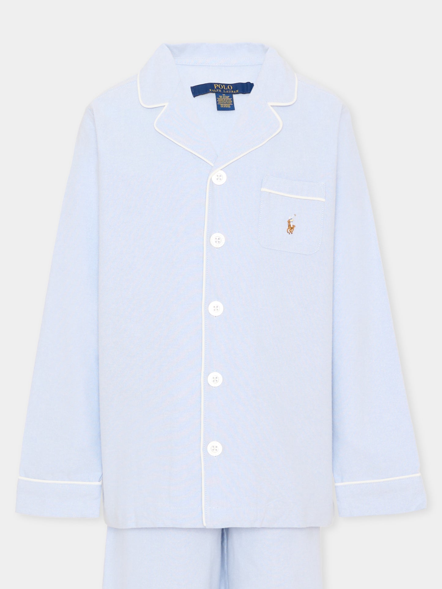 Pigiama celeste per bambino con Polo Pony,Ralph Lauren Kids,9P0193 BGI