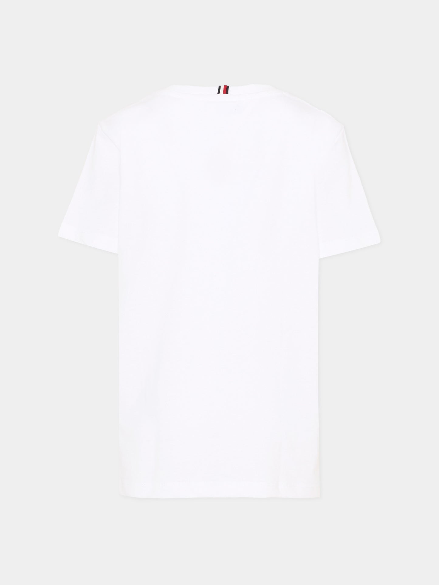T-shirt bianca per bambini con logo,Tommy Hilfiger Junior,KB0KB09725 YBR
