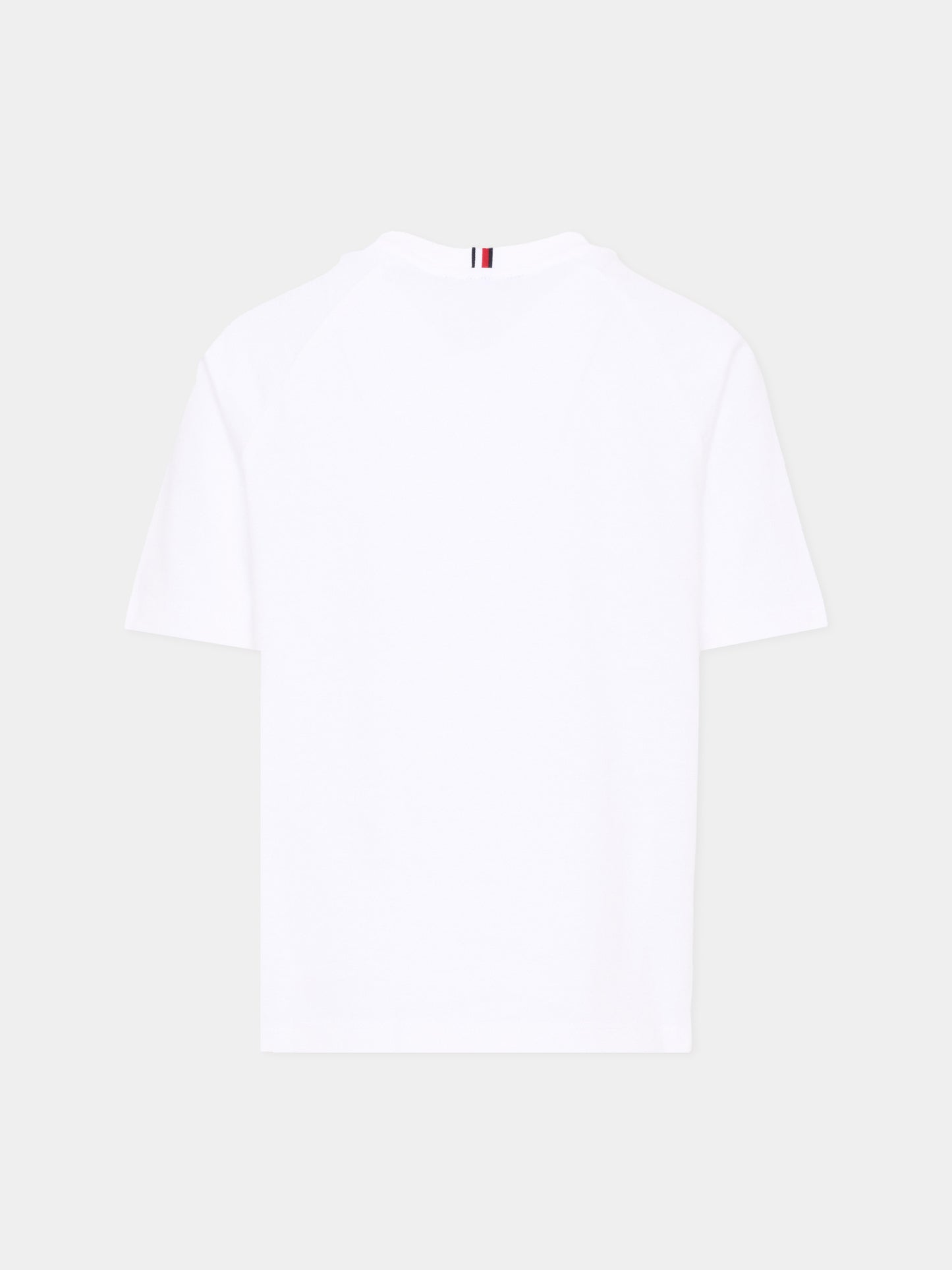 T-shirt bianca per bambini con logo,Tommy Hilfiger Junior,KB0KB09726 YBR