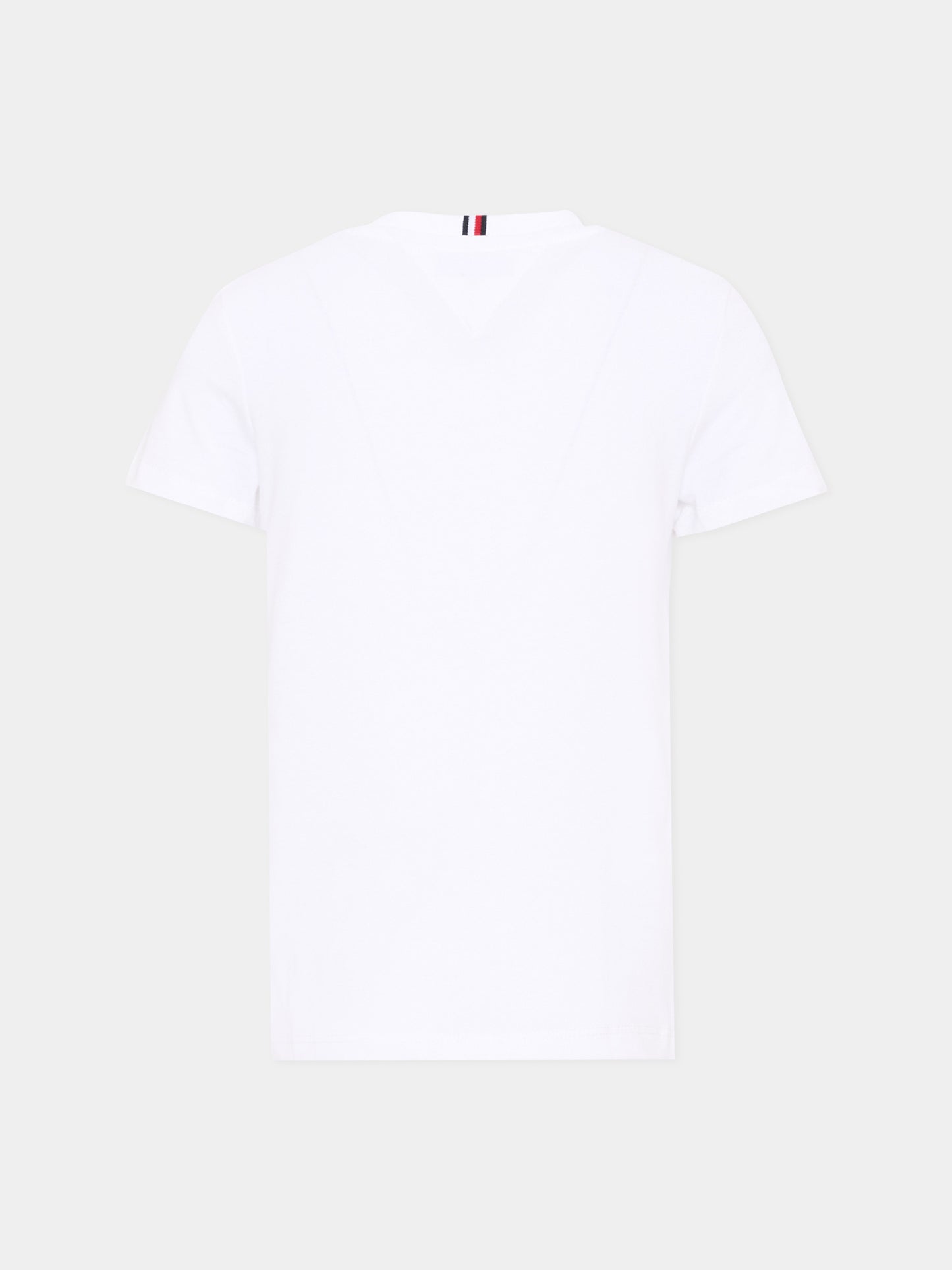 T-Shirt bianca per bambino con logo,Tommy Hilfiger Junior,KB0KB09868 YBR