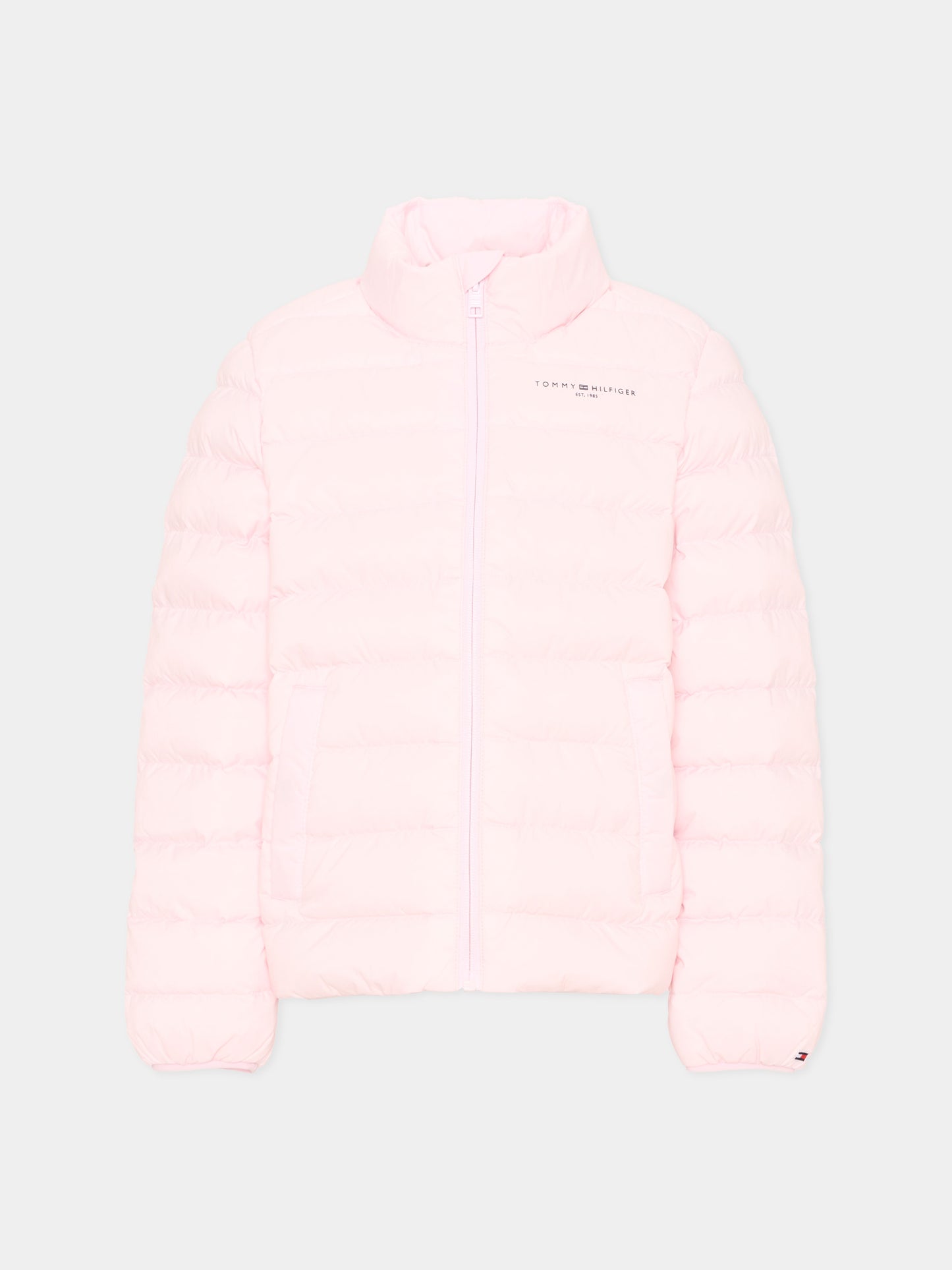 Piumino rosa per bambina con logo,Tommy Hilfiger Junior,KS0KS00652 TOG