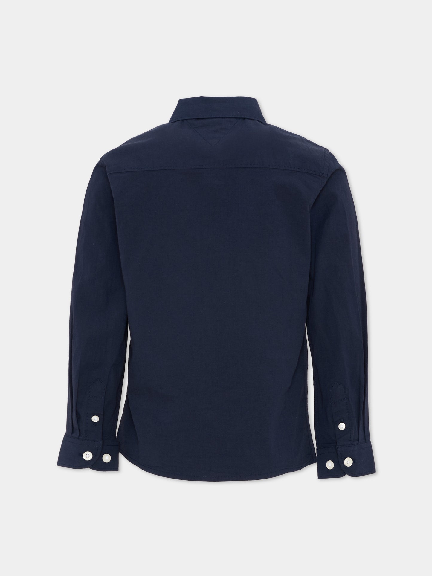 Camicia blu per bambino con Tommy flag,Tommy Hilfiger Junior,KB0KB06965 C87