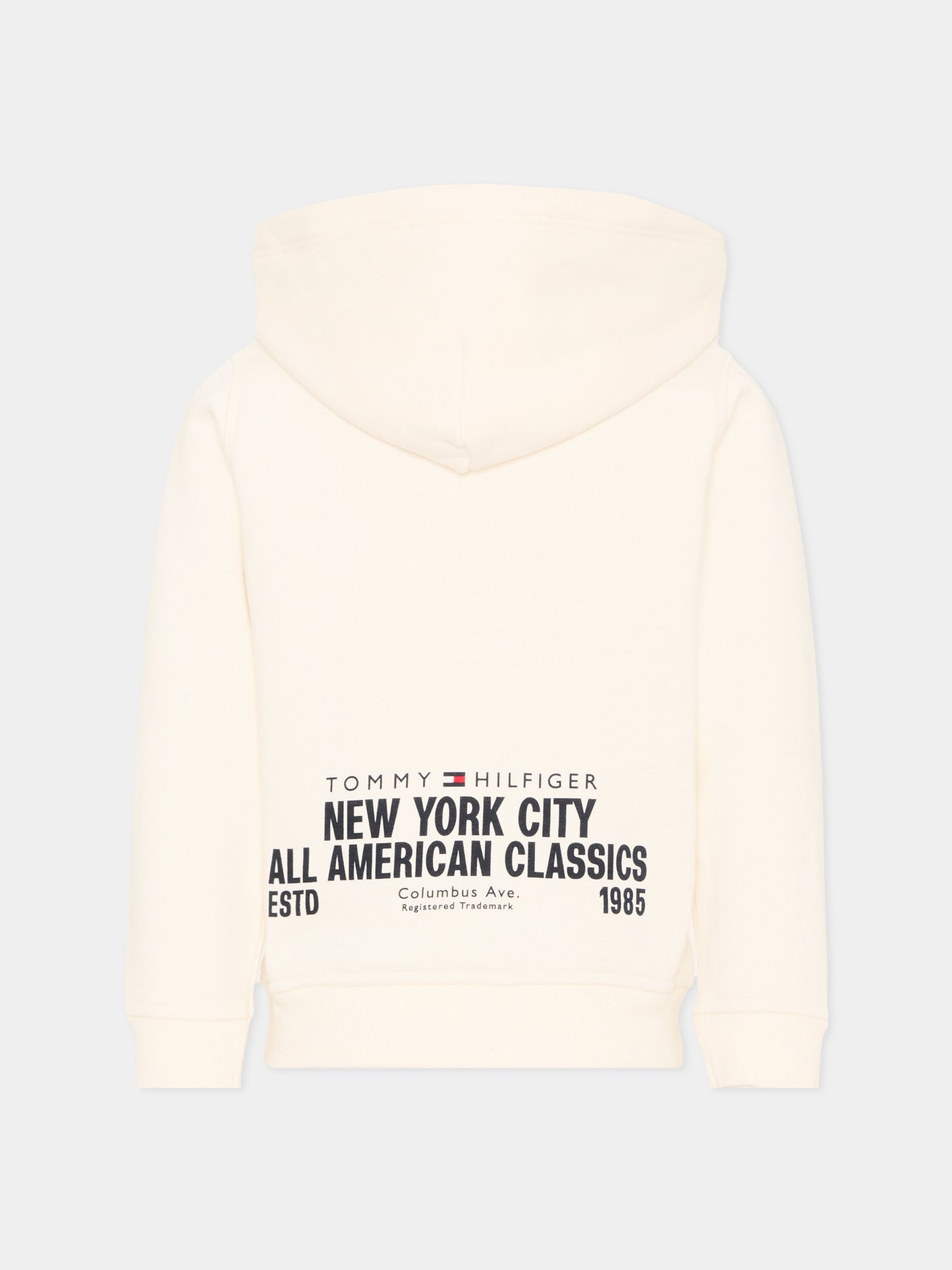 Felpa avorio per bambini con logo,Tommy Hilfiger Junior,KB0KB09894 YA8
