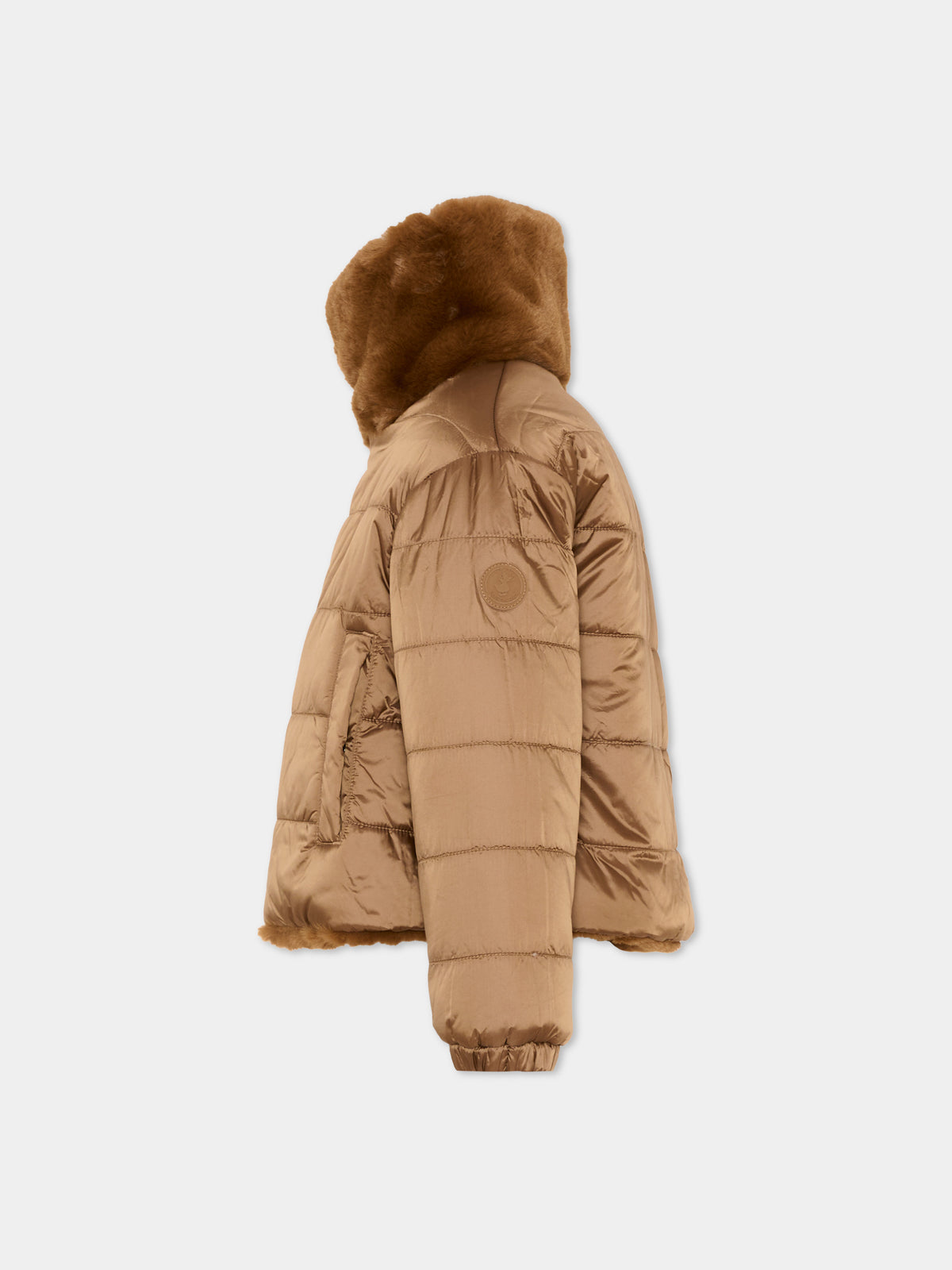 Ecopelliccia marrone per bambina,Save The Duck Kids,J31352G FURY23 40054