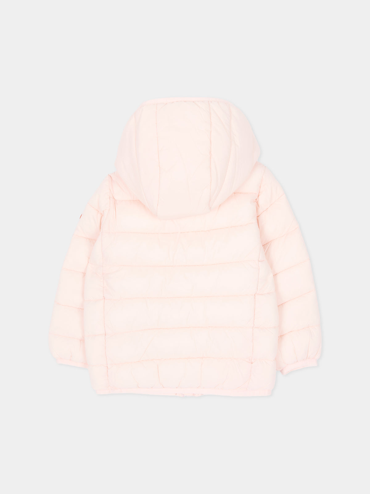 Piumino rosa per neonata con cappuccio,Save The Duck Kids,I33229X GIGA23 80054
