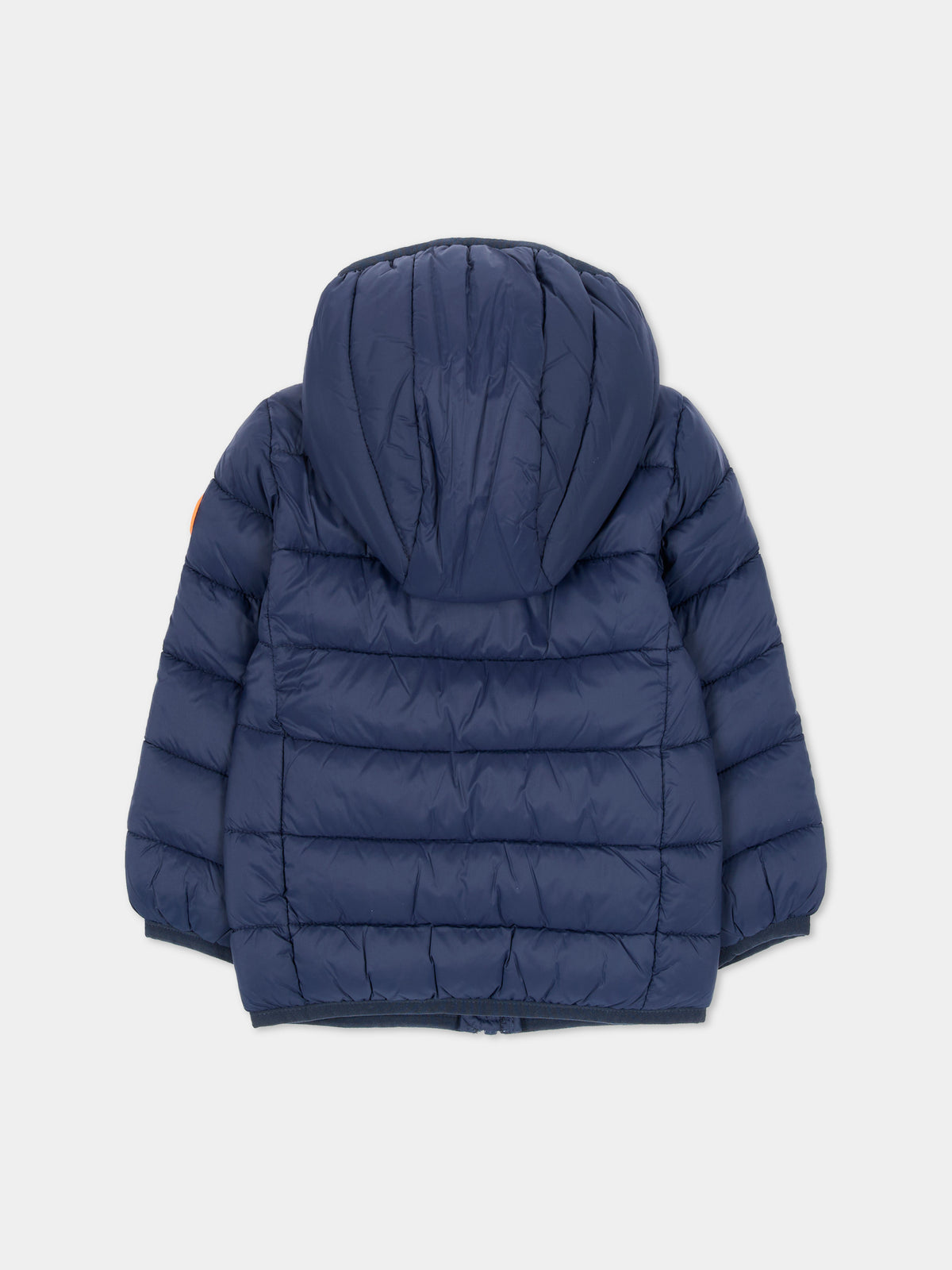 Piumino blu per neonati con cappuccio,Save The Duck Kids,I33229X GIGA23 90000
