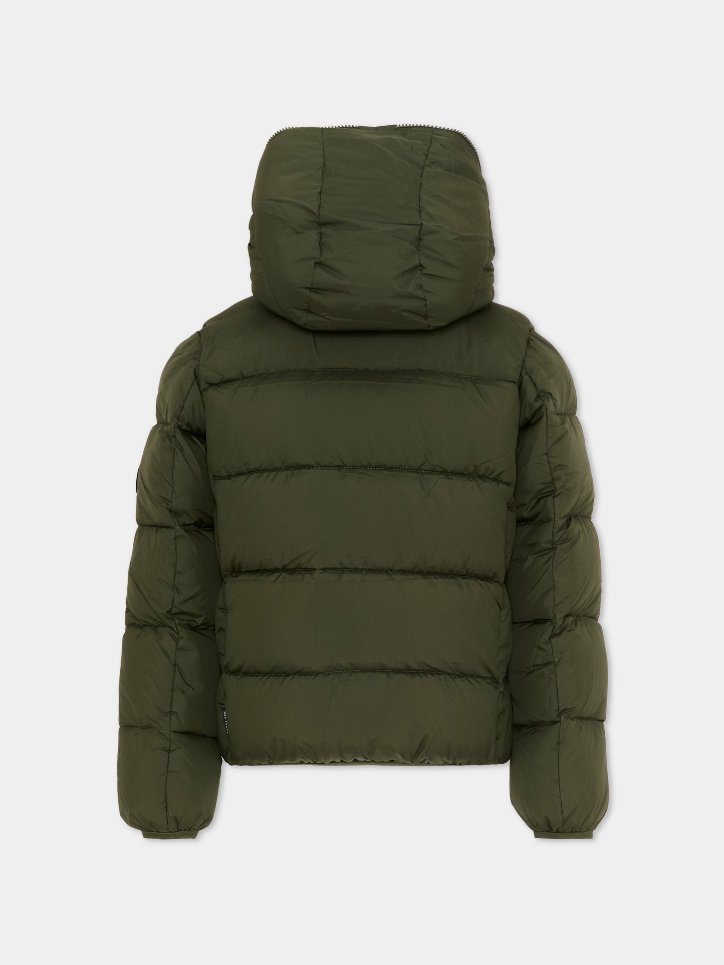 Piumino Chaz verde per bambino con logo,Save The Duck Kids,J31859B MIRO21 50012