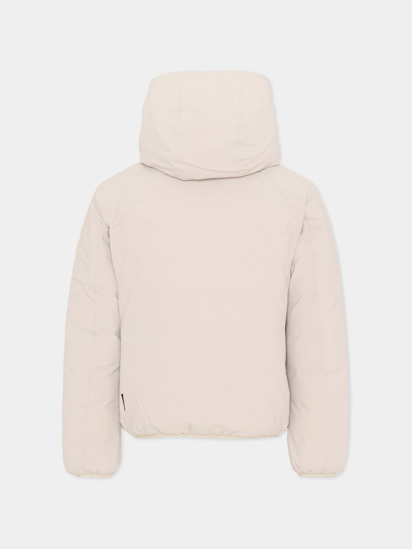 Piumino Oliver beige per bambini con logo,Save The Duck Kids,J33600B MATT21 40019