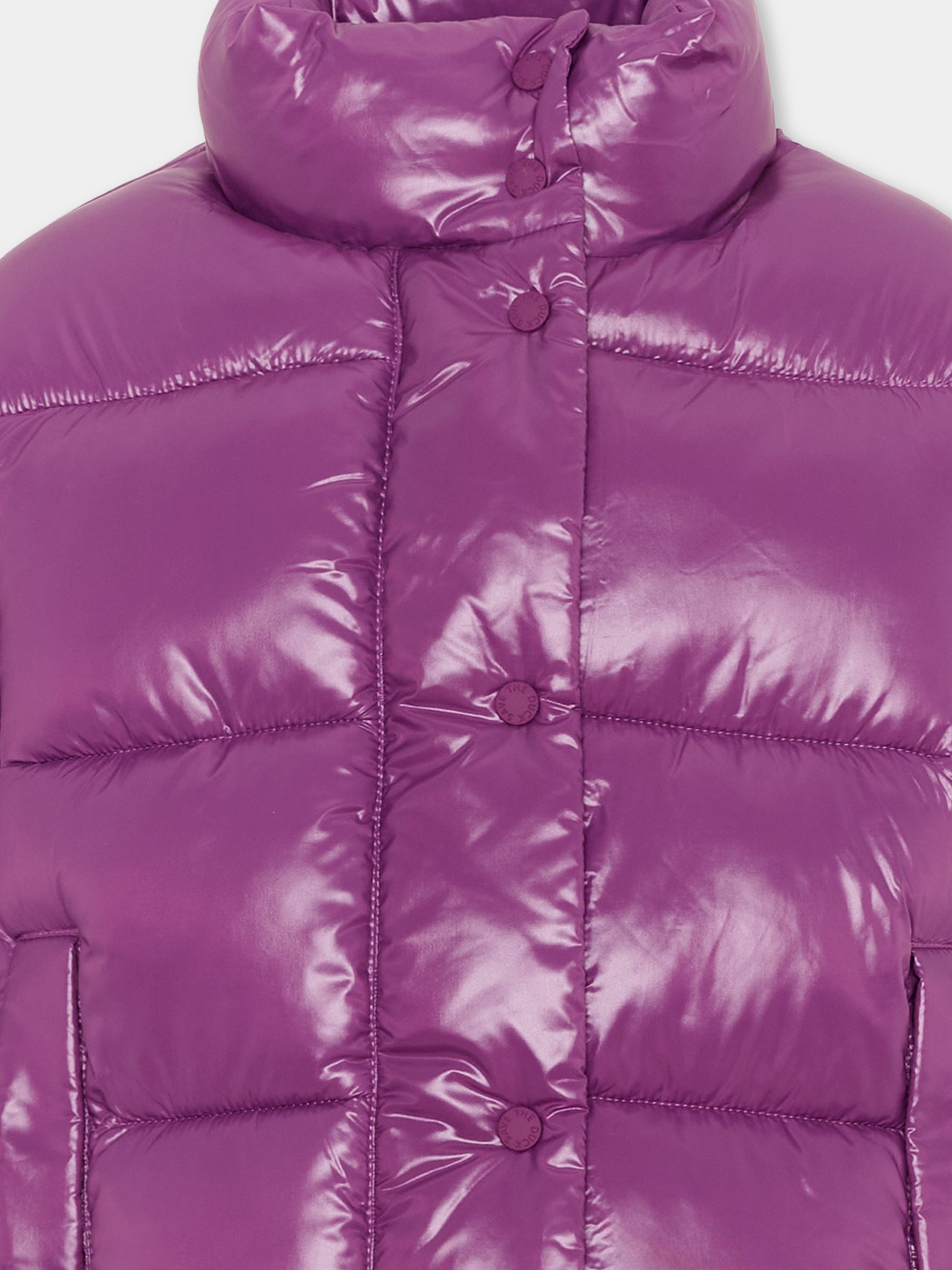 Piumino Cini viola per bambina,Save The Duck Kids,J31326G LOVE21 80045