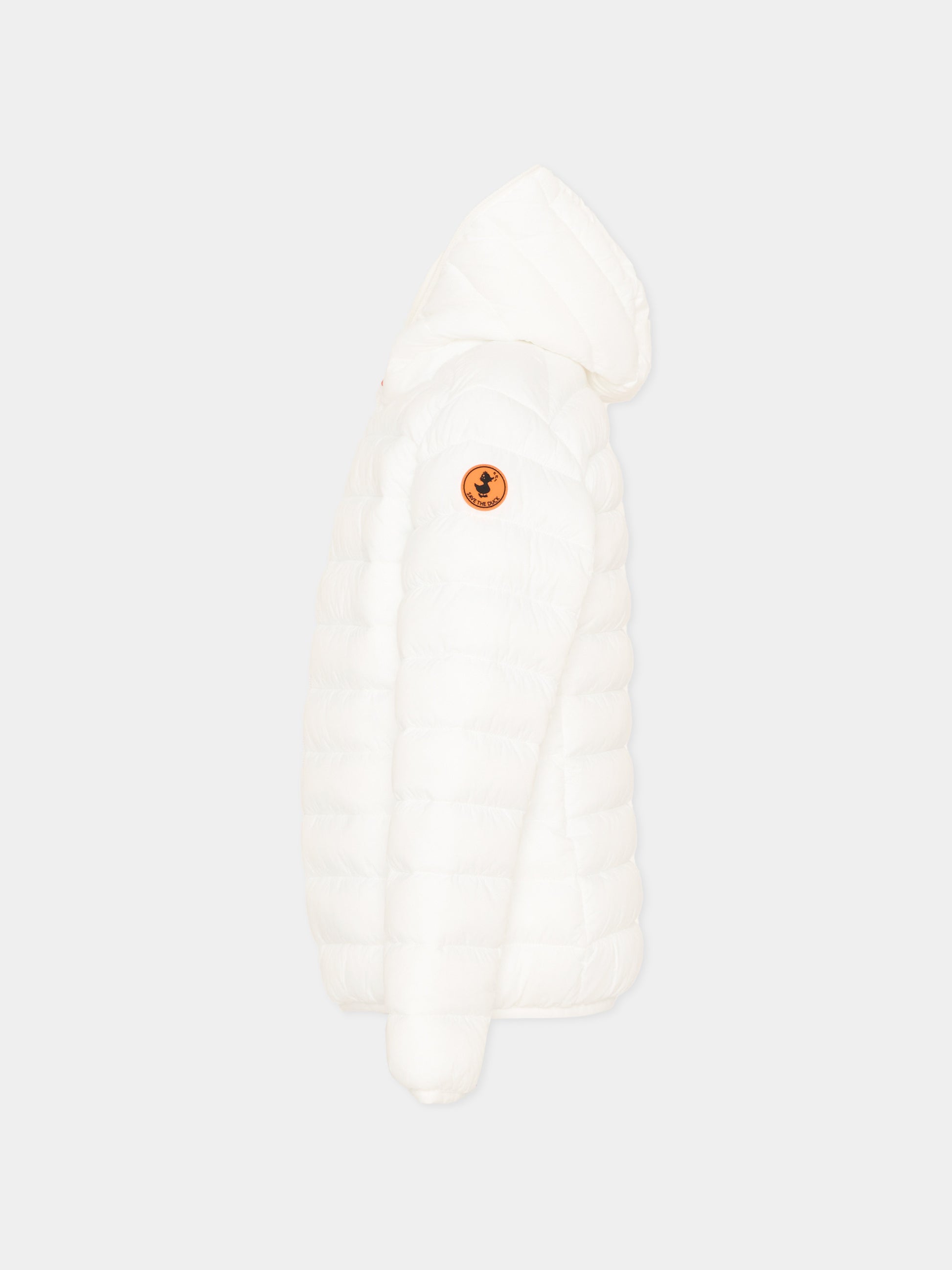 Piumino bianco Lily per bambina con logo,Save The Duck Kids,J32310G GIGA21 00002
