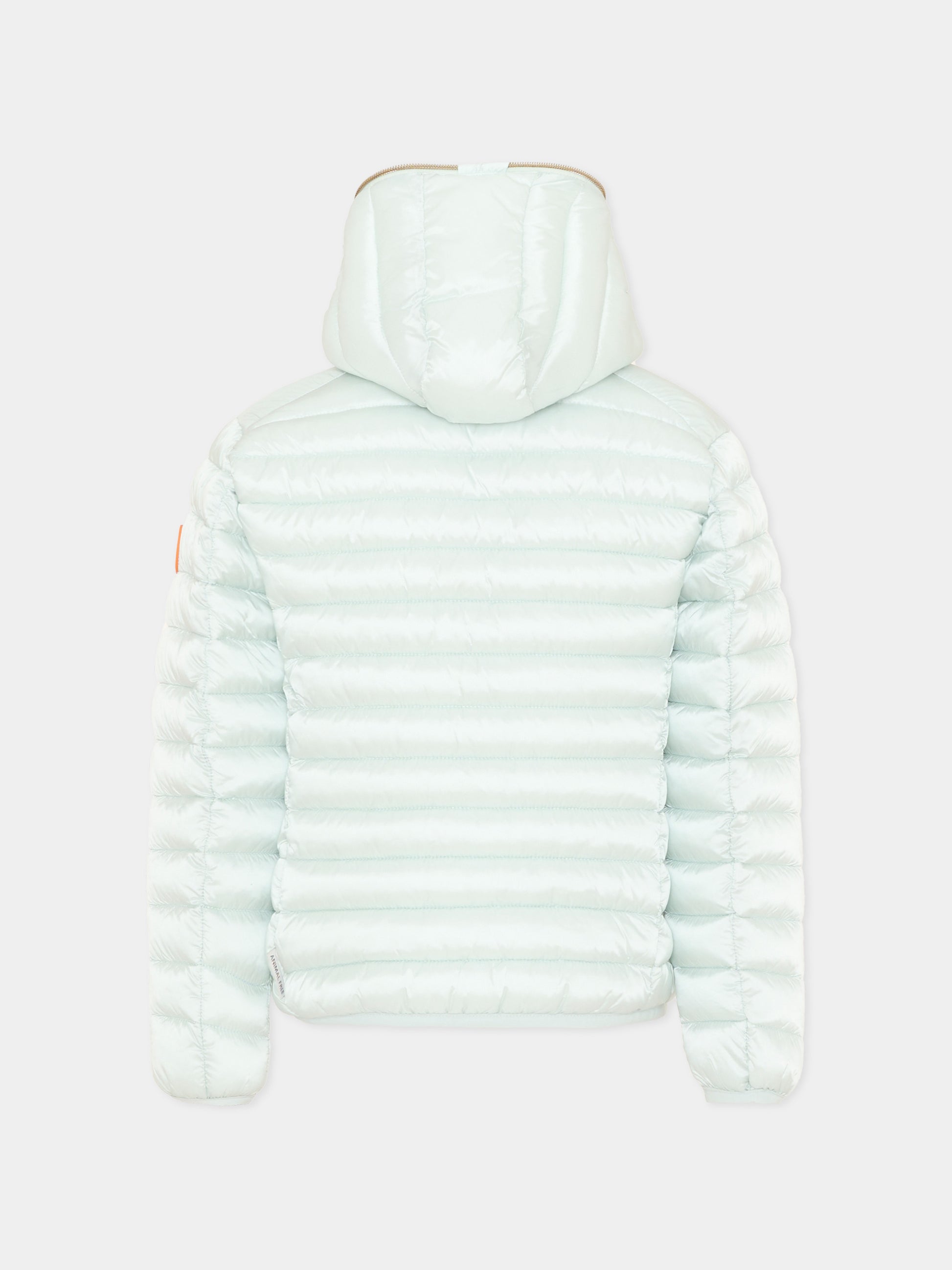 Piumino Iris celeste per bambina con logo,Save The Duck Kids,J32310G IRIS21 90067