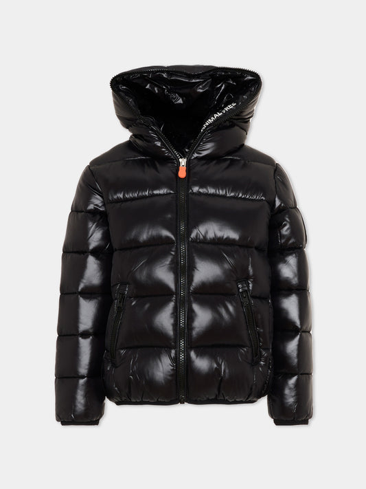 Piumino Kate nero per bambini con logo,Save The Duck Kids,J38090G LOVE21 10000