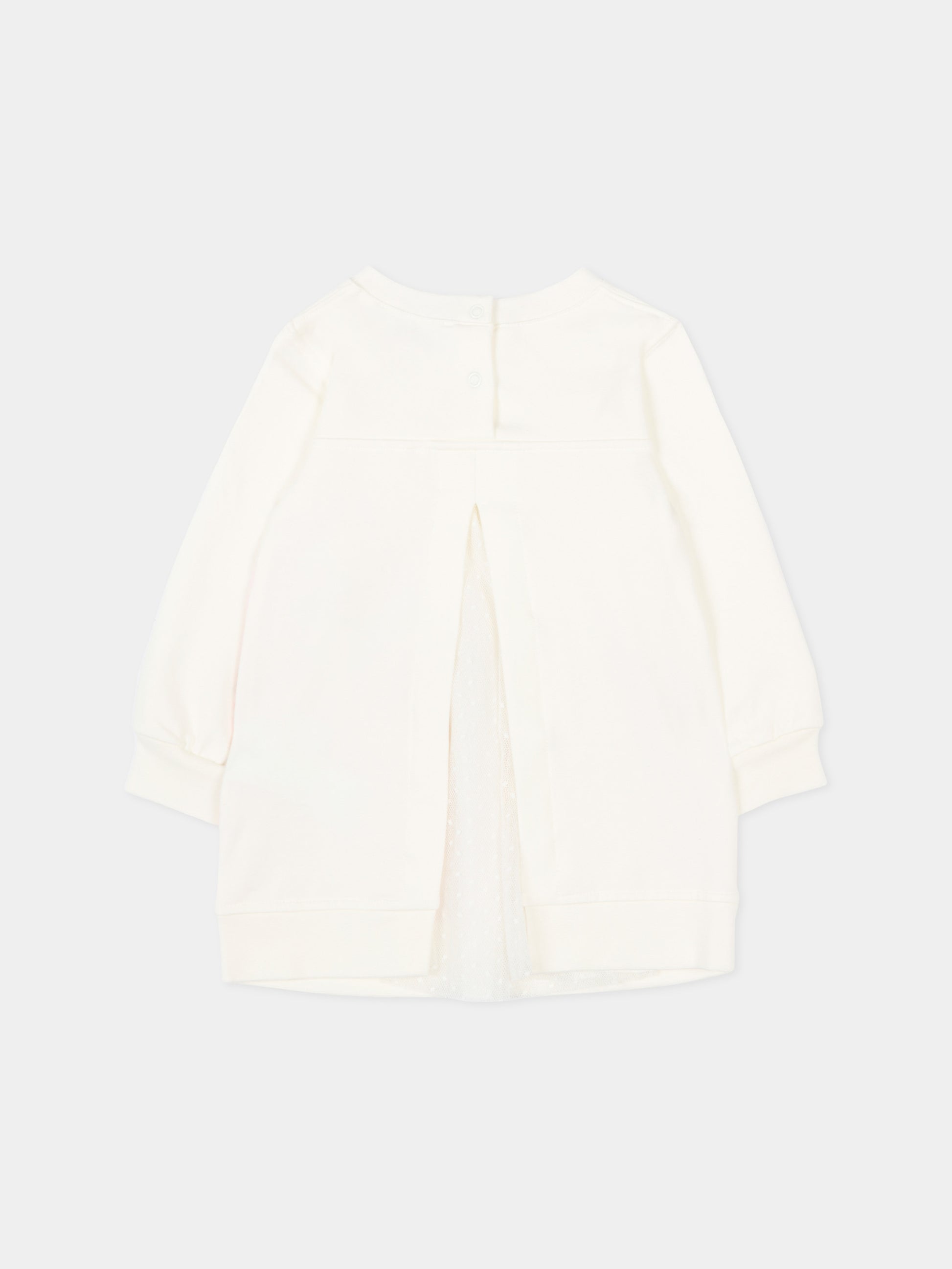 Vestito avorio per neonata con cagnolino,Monnalisa,39F901 6004 0190