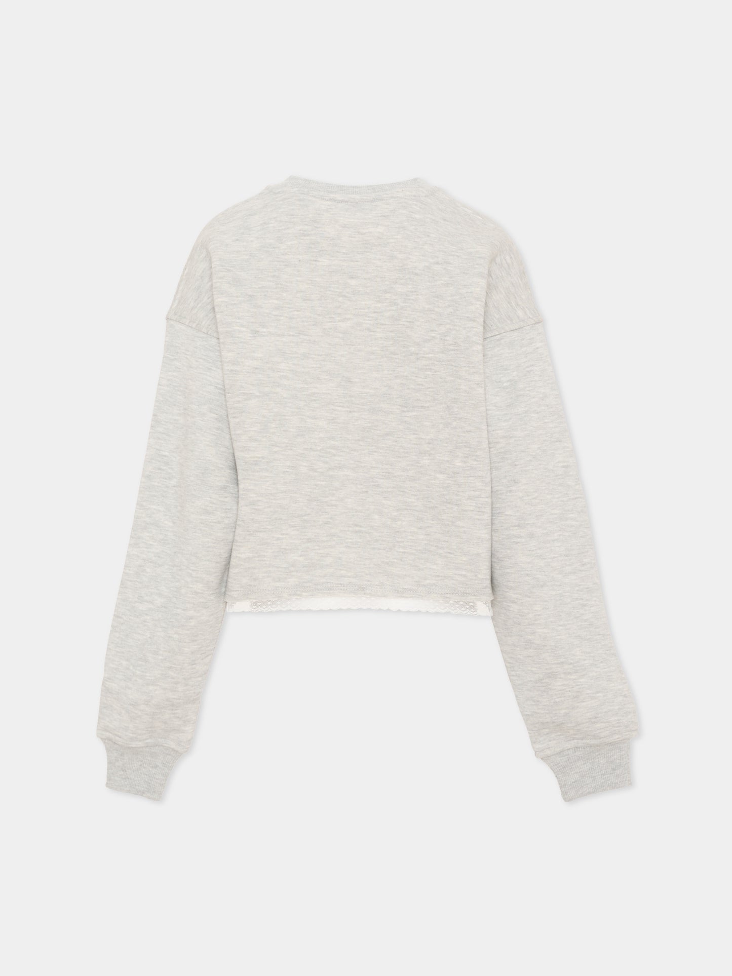 Felpa grigia per bambina con logo,Philosophy,I9F601 6036 P032