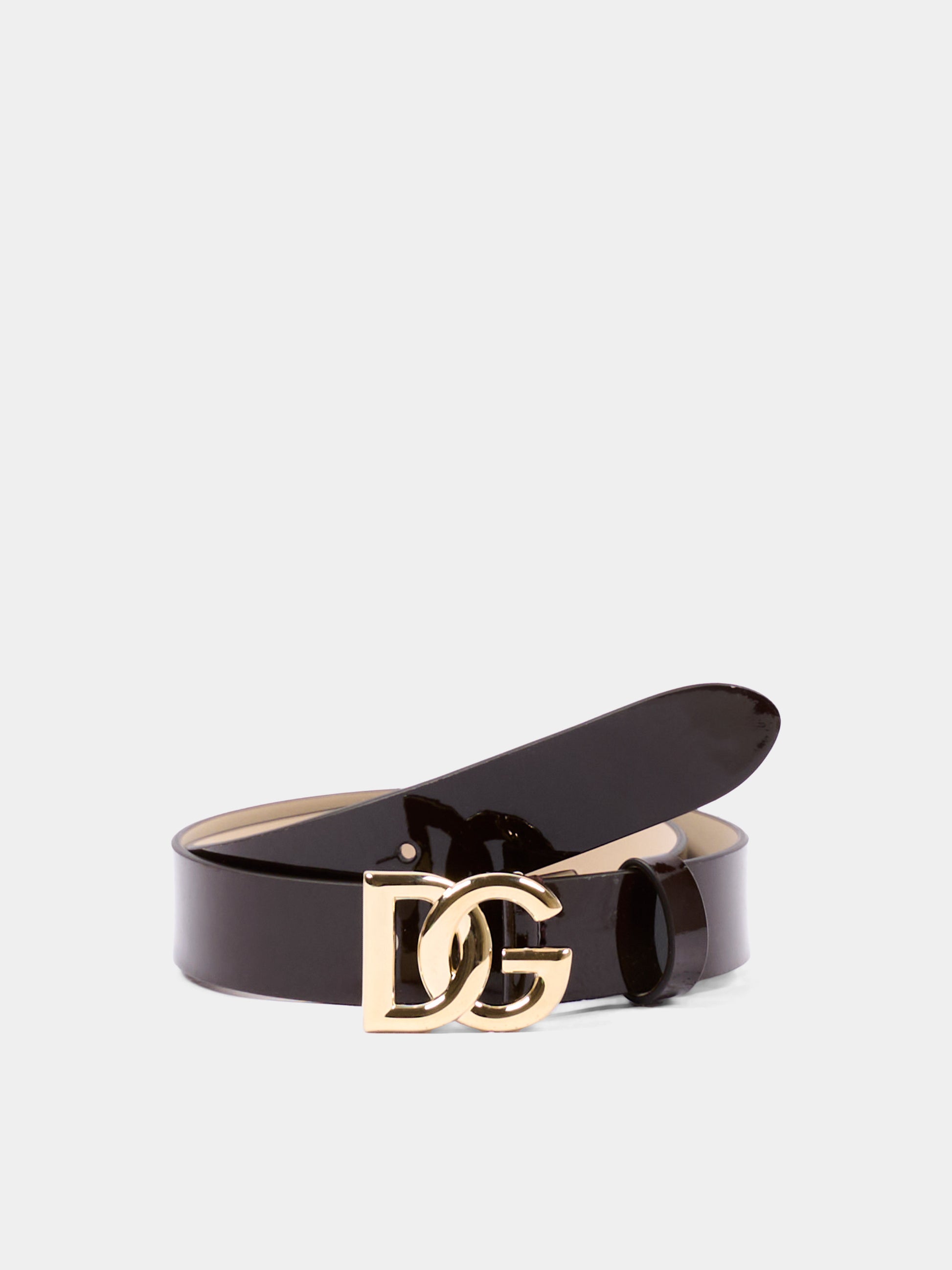 Cintura marrone per bambina con logo,Dolce & Gabbana Kids,EE0068 A1067 80058