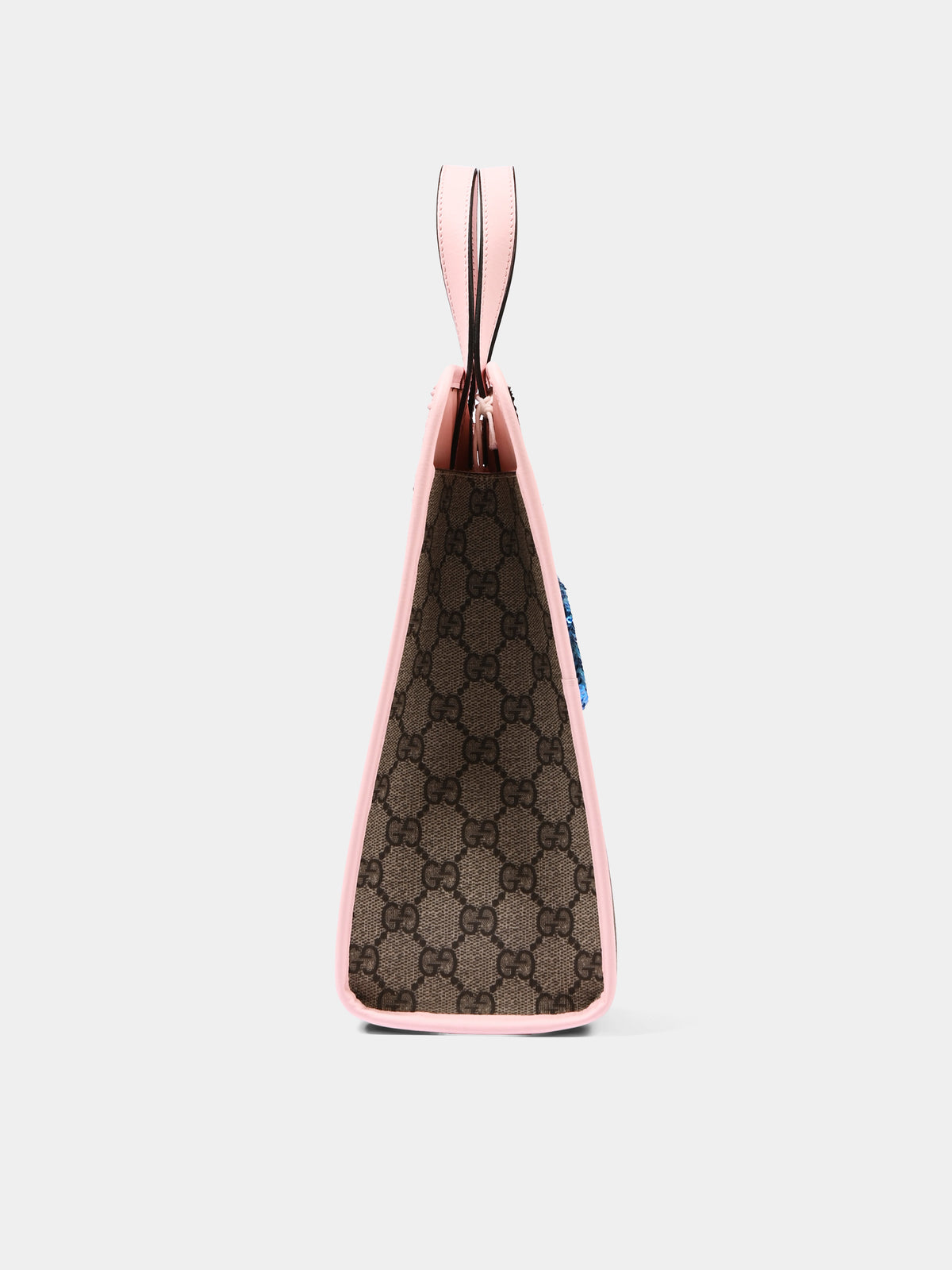 Borsa Shopping beige per bambina con gatto,Gucci Kids,605614 FAGA6 8561