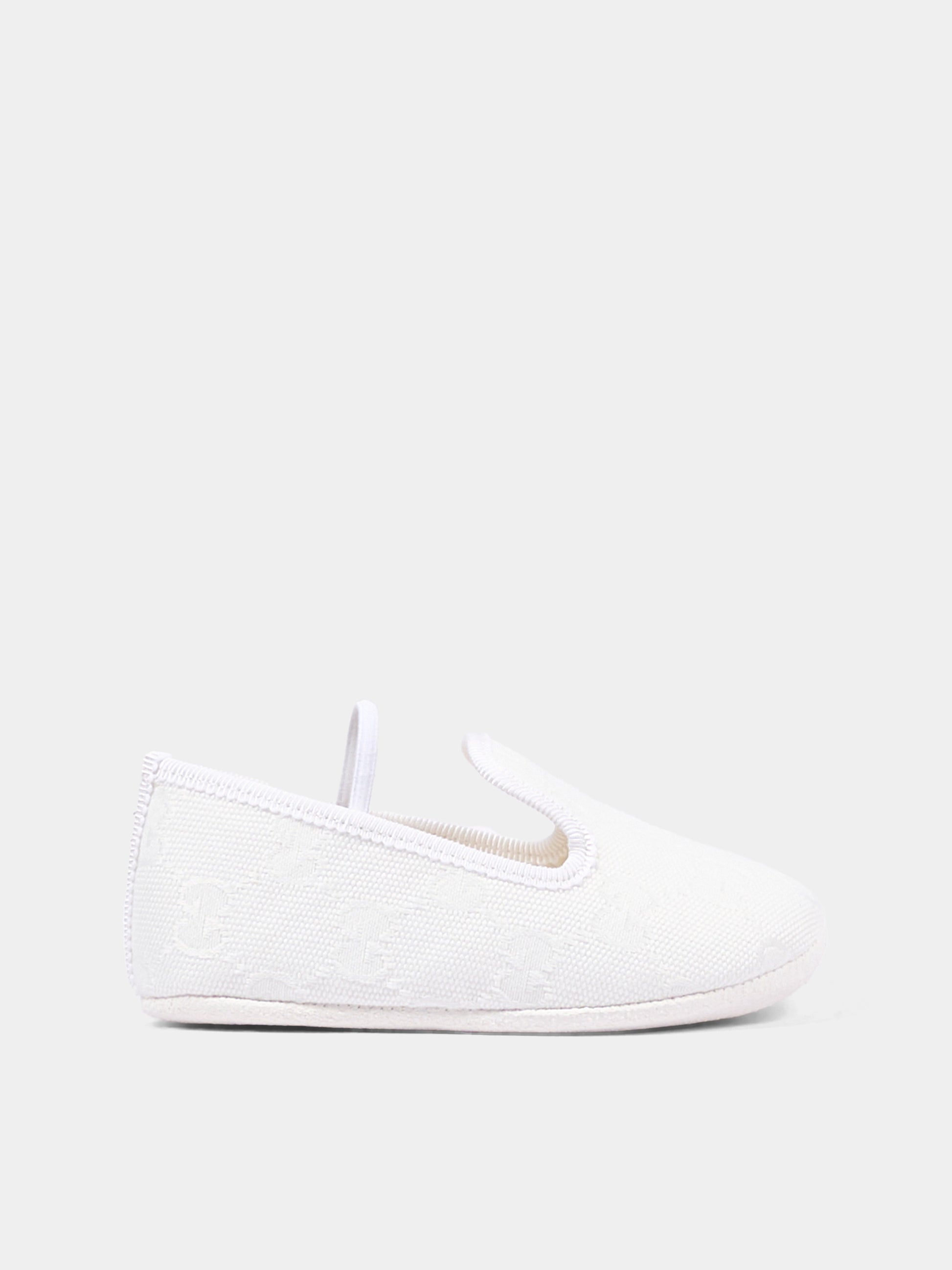 Mocassini avorio per neonato GG,Gucci Kids,873031 FAF5K 9048