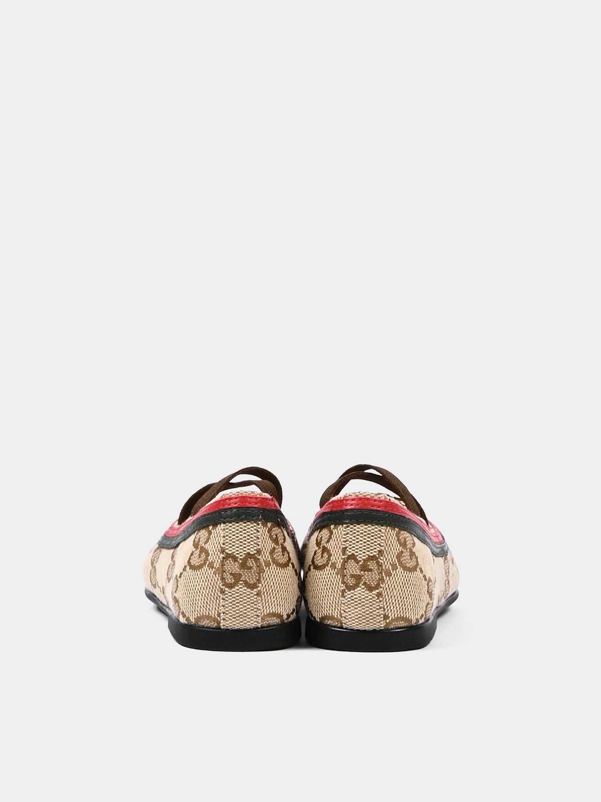 Ballerine beige per bambina con Jacquard GG,Gucci Kids,873044 FAF5H 9645