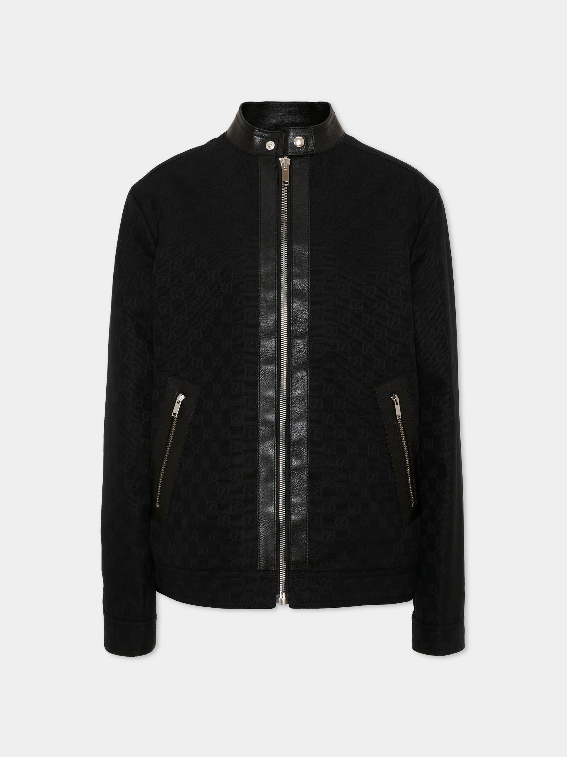 Bomber nero per bambino Jacquard GG,Gucci Kids,863913 XWA9B 1000