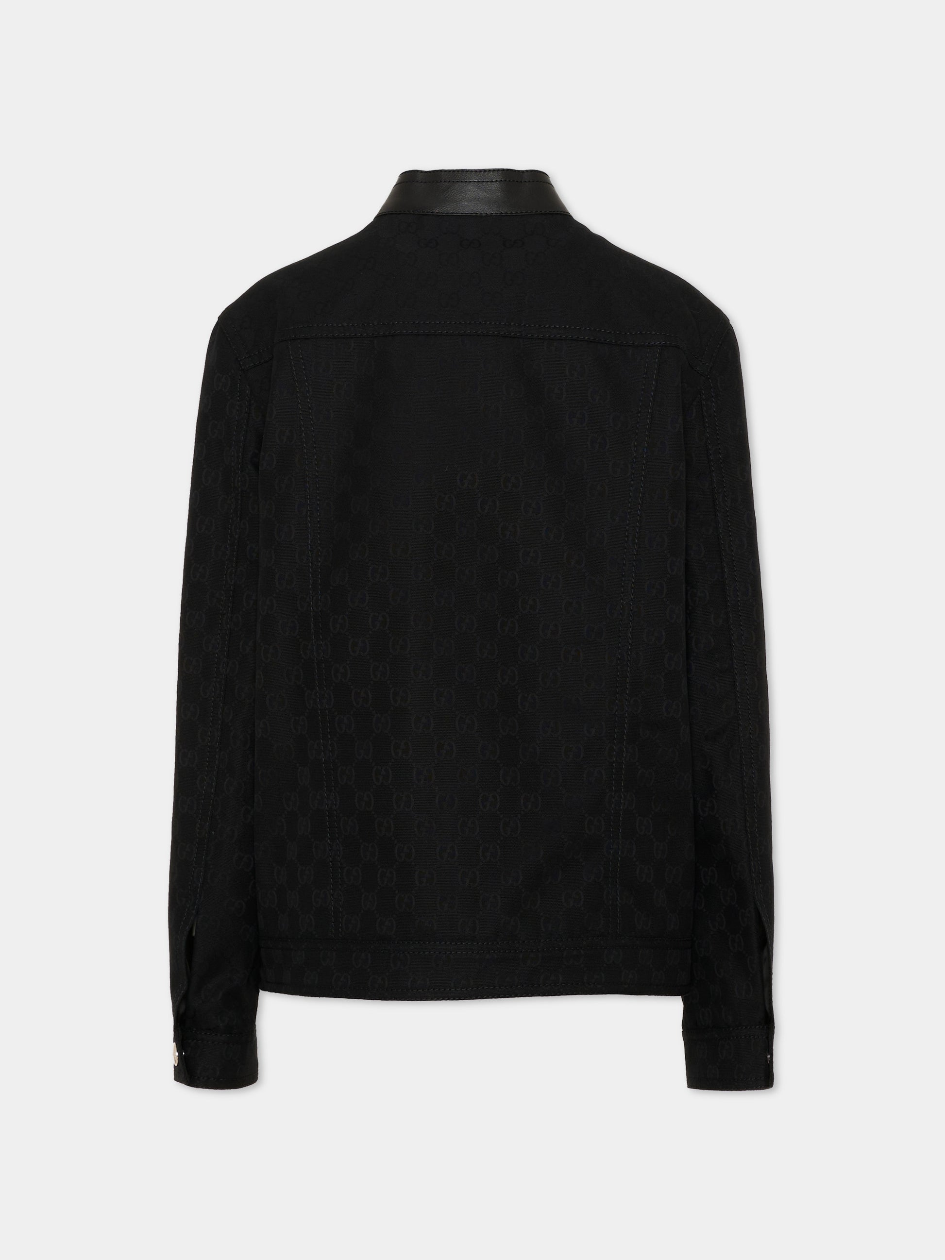 Bomber nero per bambino Jacquard GG,Gucci Kids,863913 XWA9B 1000