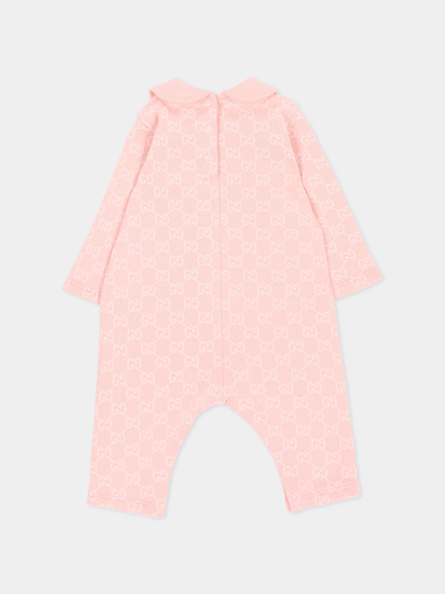Set tutina rosa per neonata monogramma GG,Gucci Kids,864661 XJHVT 5967