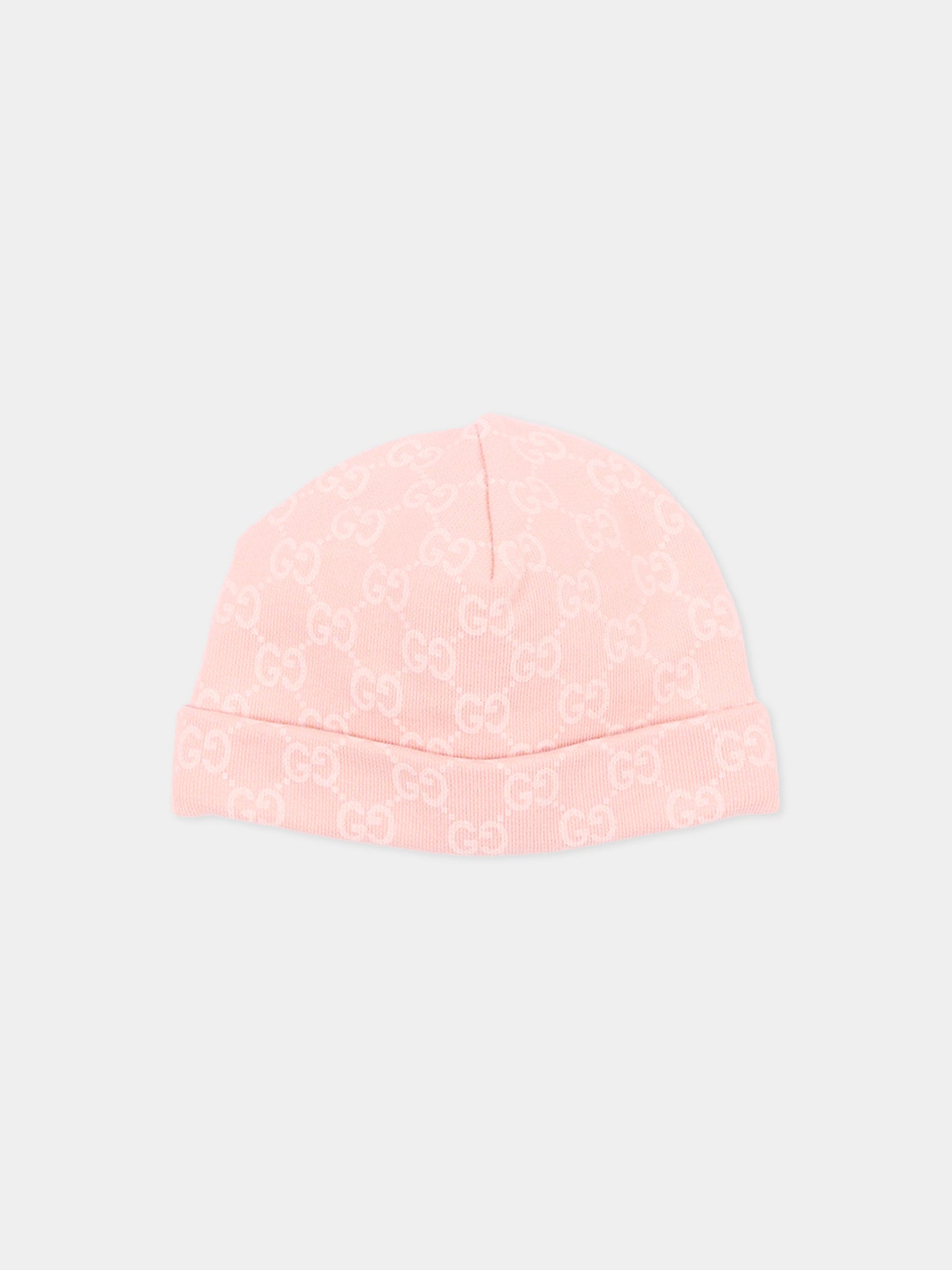 Set tutina rosa per neonata monogramma GG,Gucci Kids,864661 XJHVT 5967