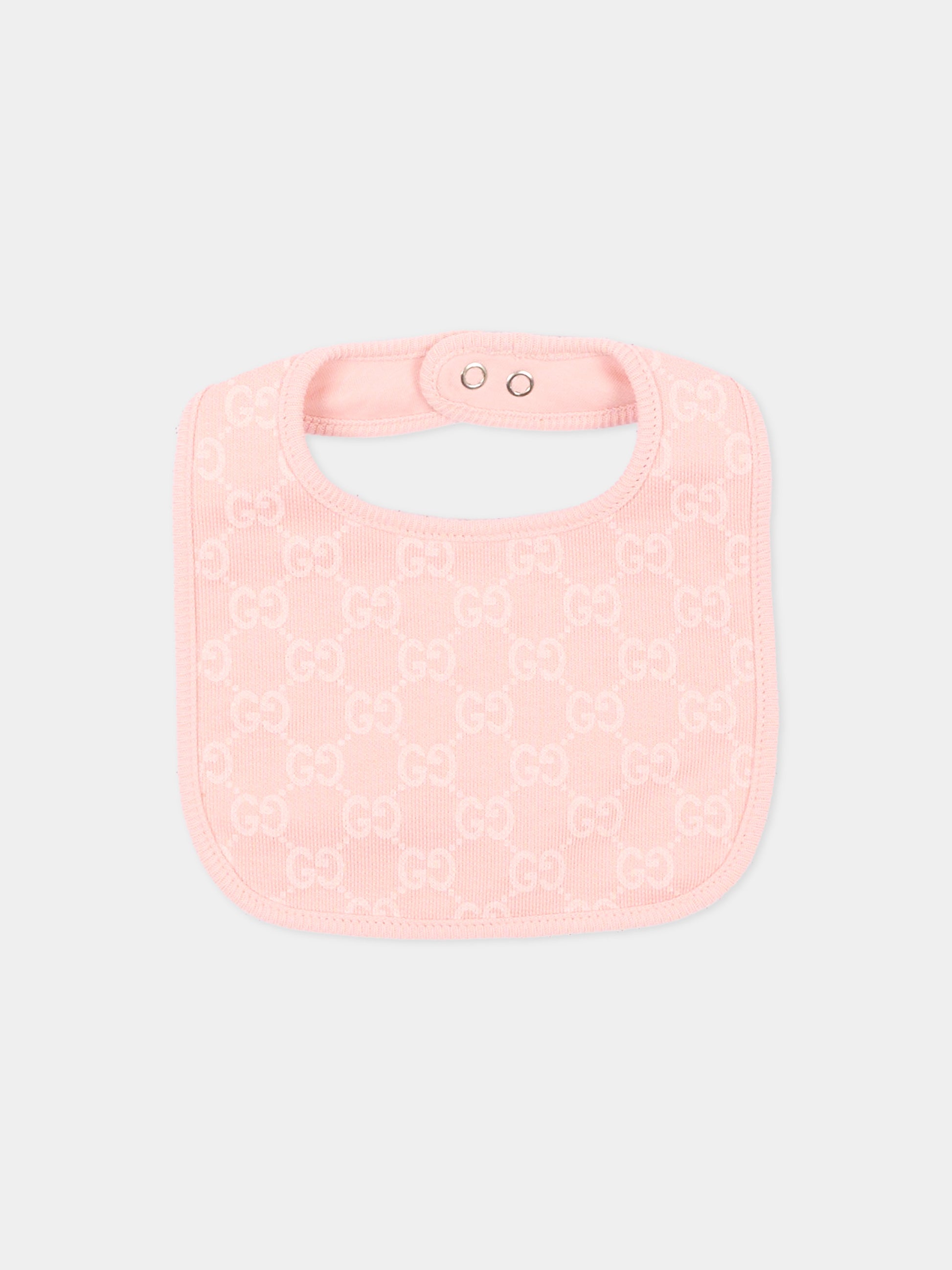 Set tutina rosa per neonata monogramma GG,Gucci Kids,864661 XJHVT 5967