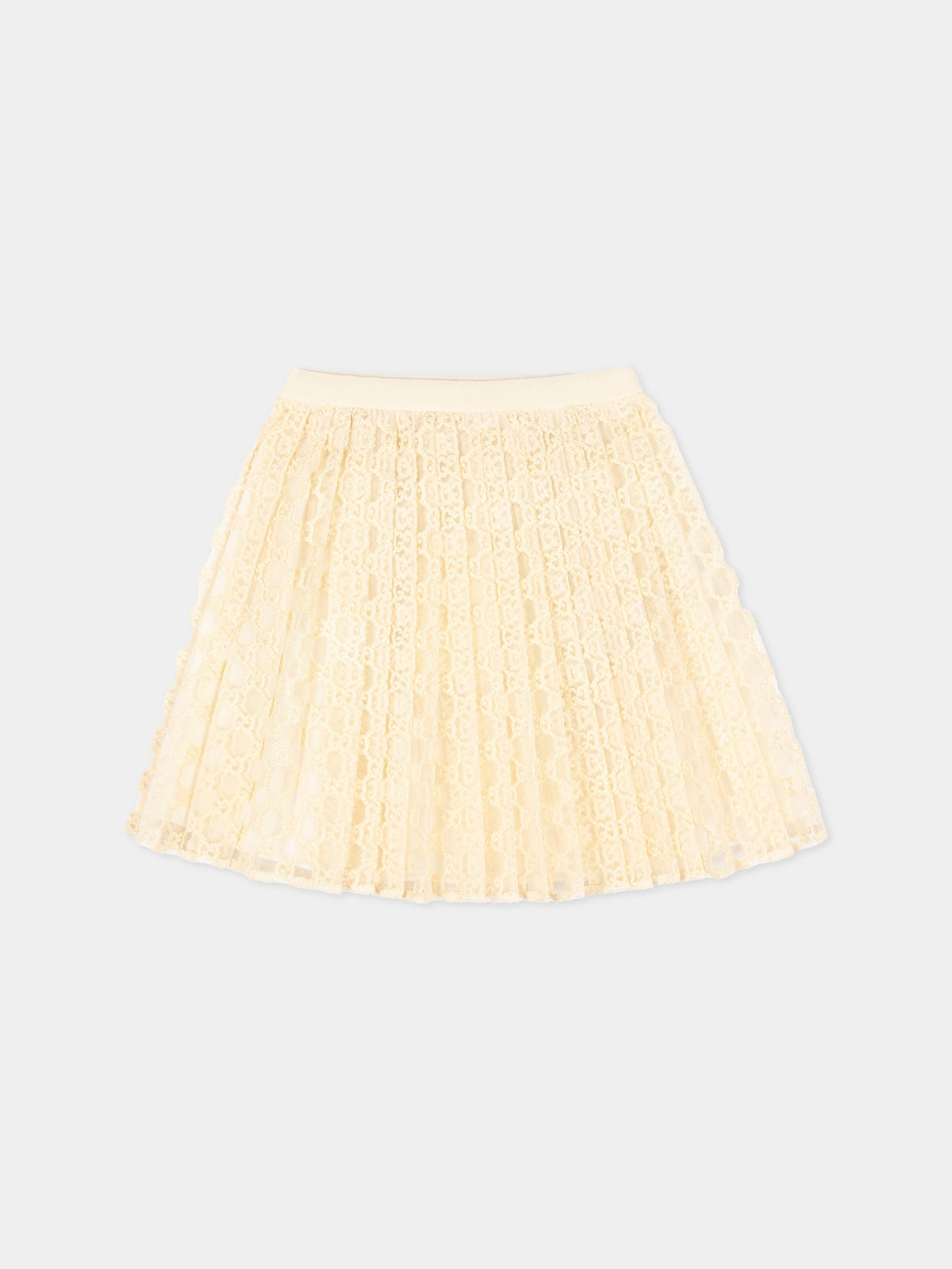 Gonna avorio per neonata con GG,Gucci Kids,866694 ZAUXY 9701