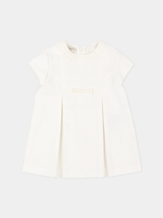 Abito elegante avorio per neonata GG