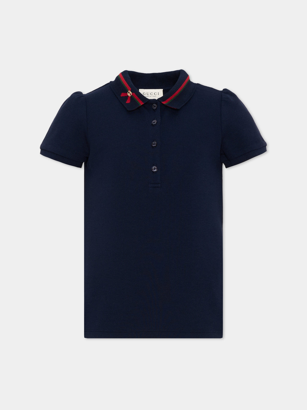 Short sleeve blue polo for Girl