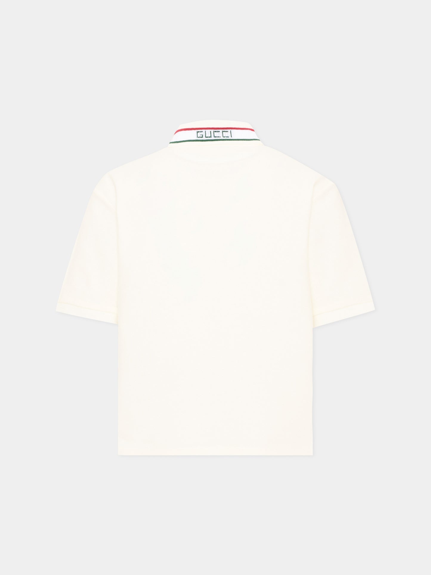 Polo a manica corta bianca per bambino logo