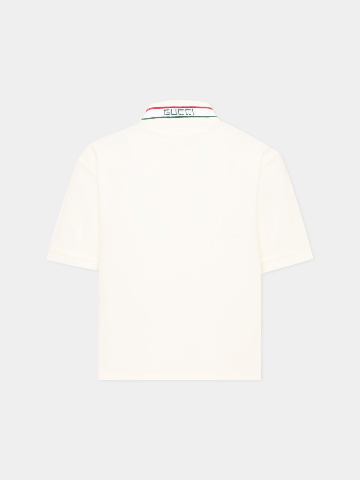 Short sleeve white polo for boy logo
