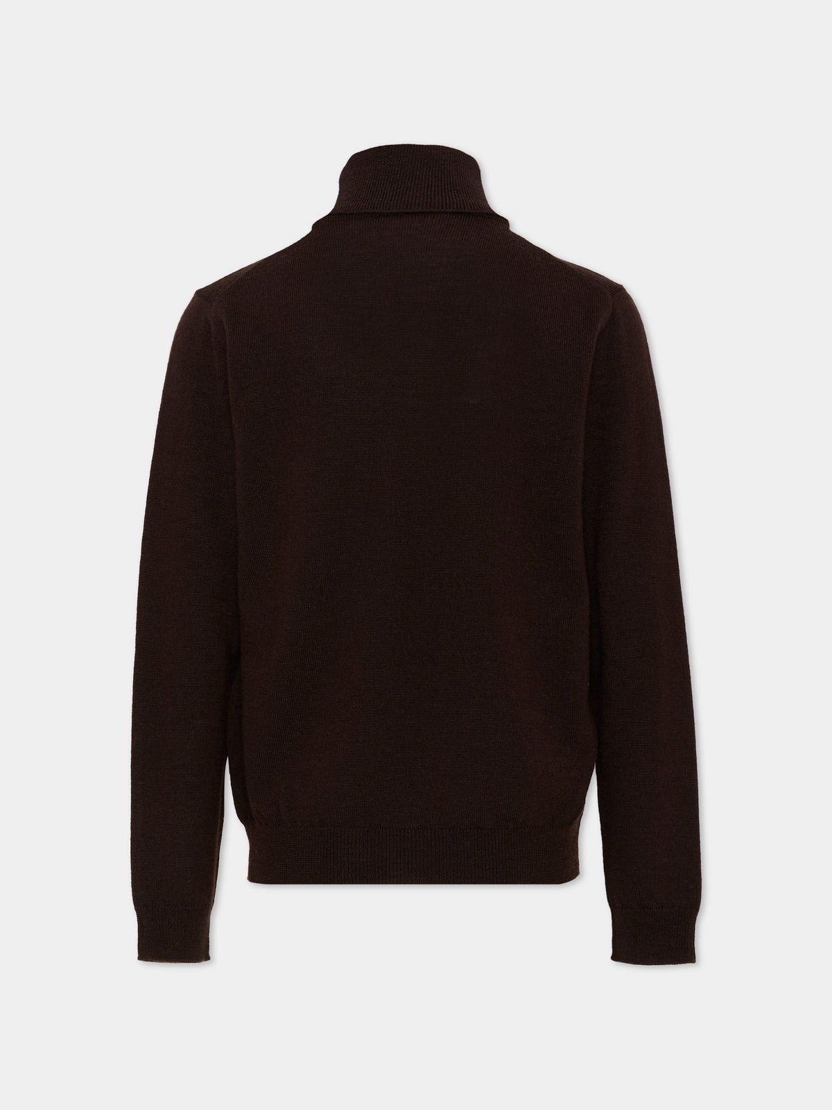 Brown turtleneck for kids with logo