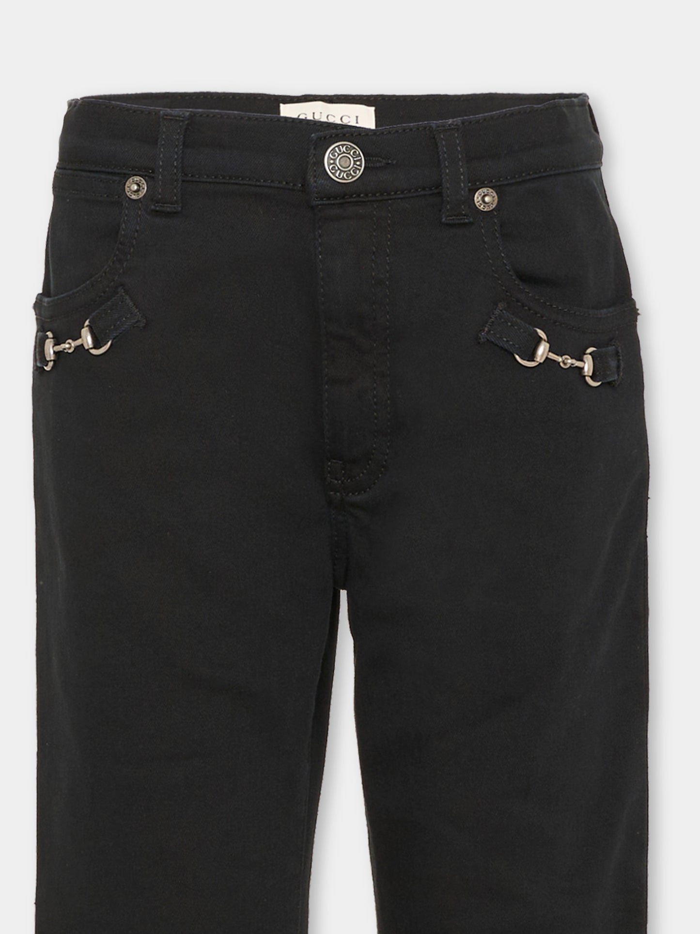 Jeans nero per bambino svasato,Gucci Kids,870025 XDC41 1168
