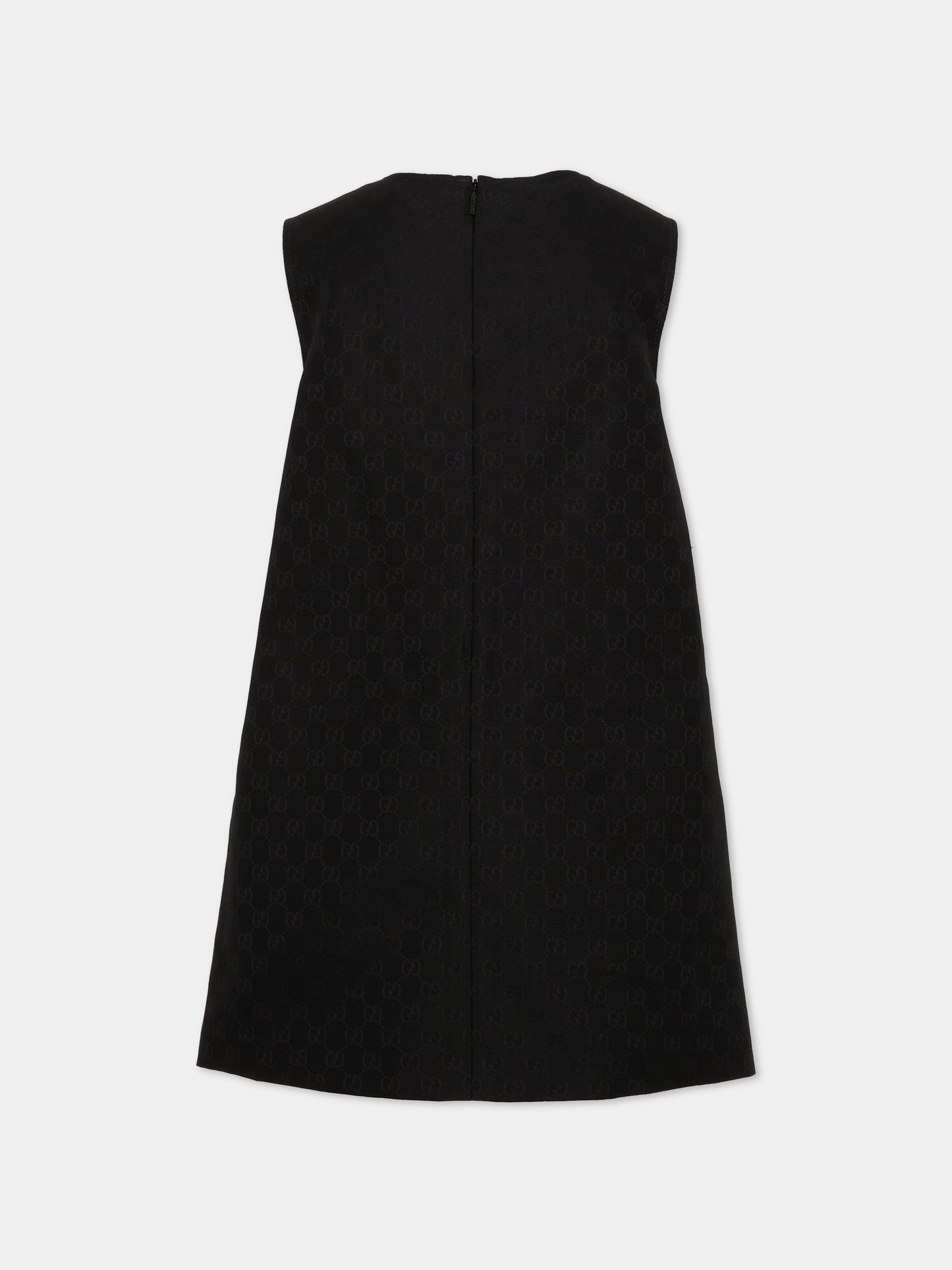 Abito elegante nero per bambina con morsetti