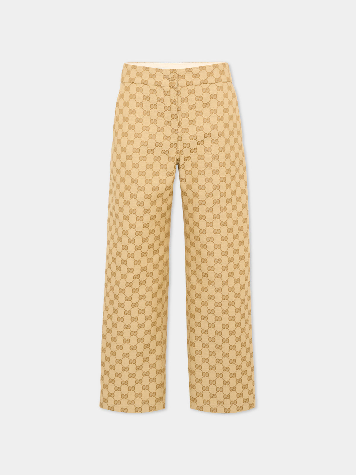 Beige GG monogram pants for Girl