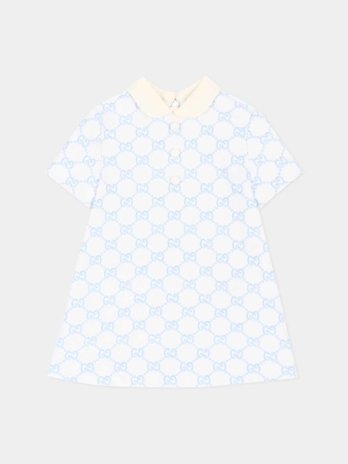 Ivory dress for Baby Girl with GG monogram